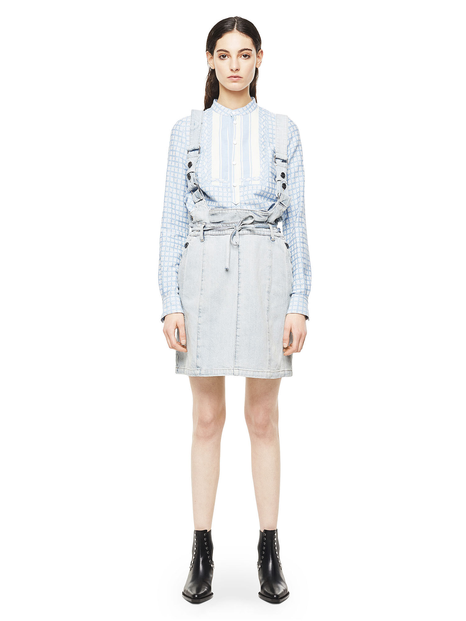 short dungaree skirt