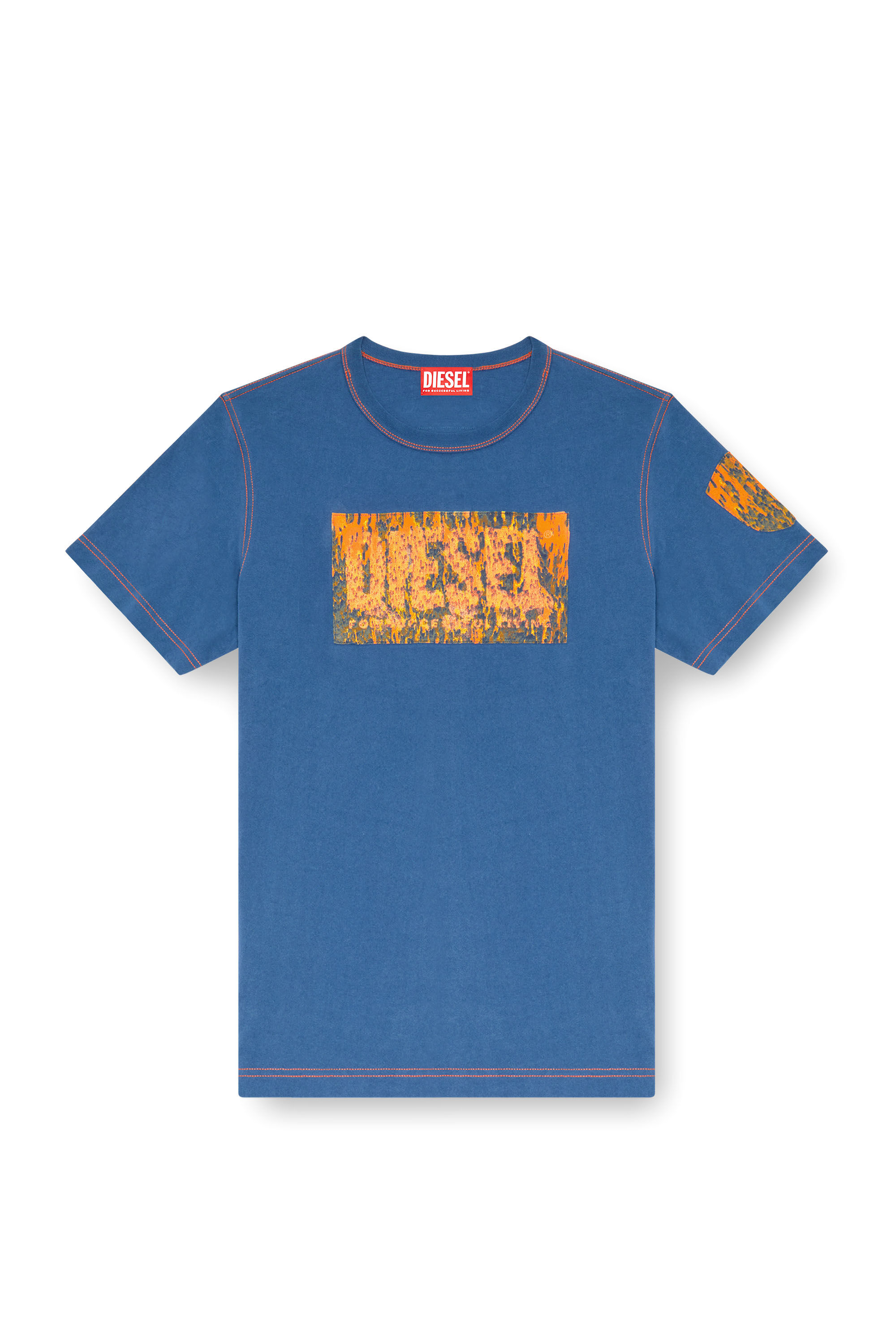 【DIESEL】 T-SHIRT Men's T-shirt with graphic patches | Grey | Diesel