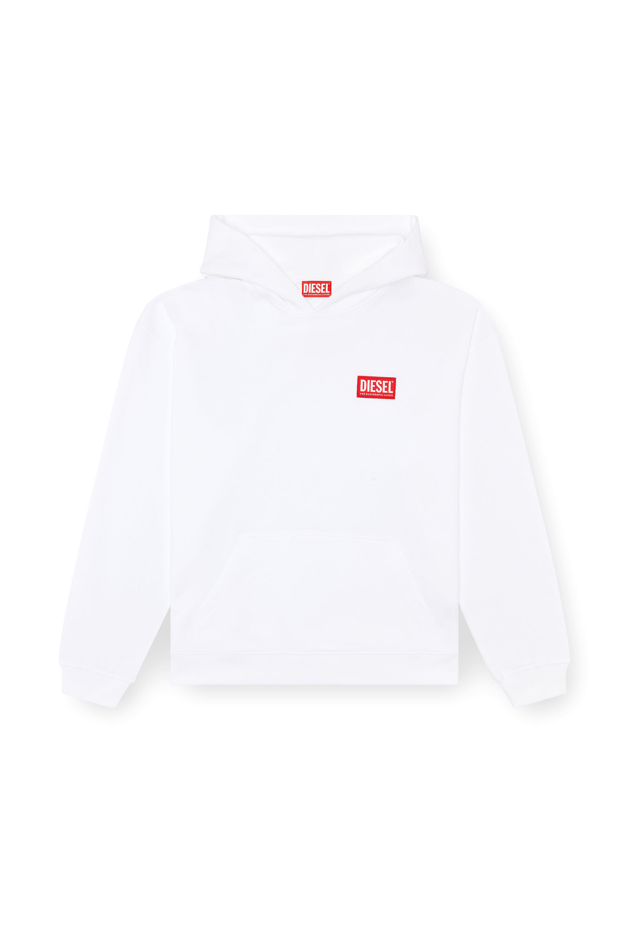 Men's Hoodie with Diesel label | White | Diesel