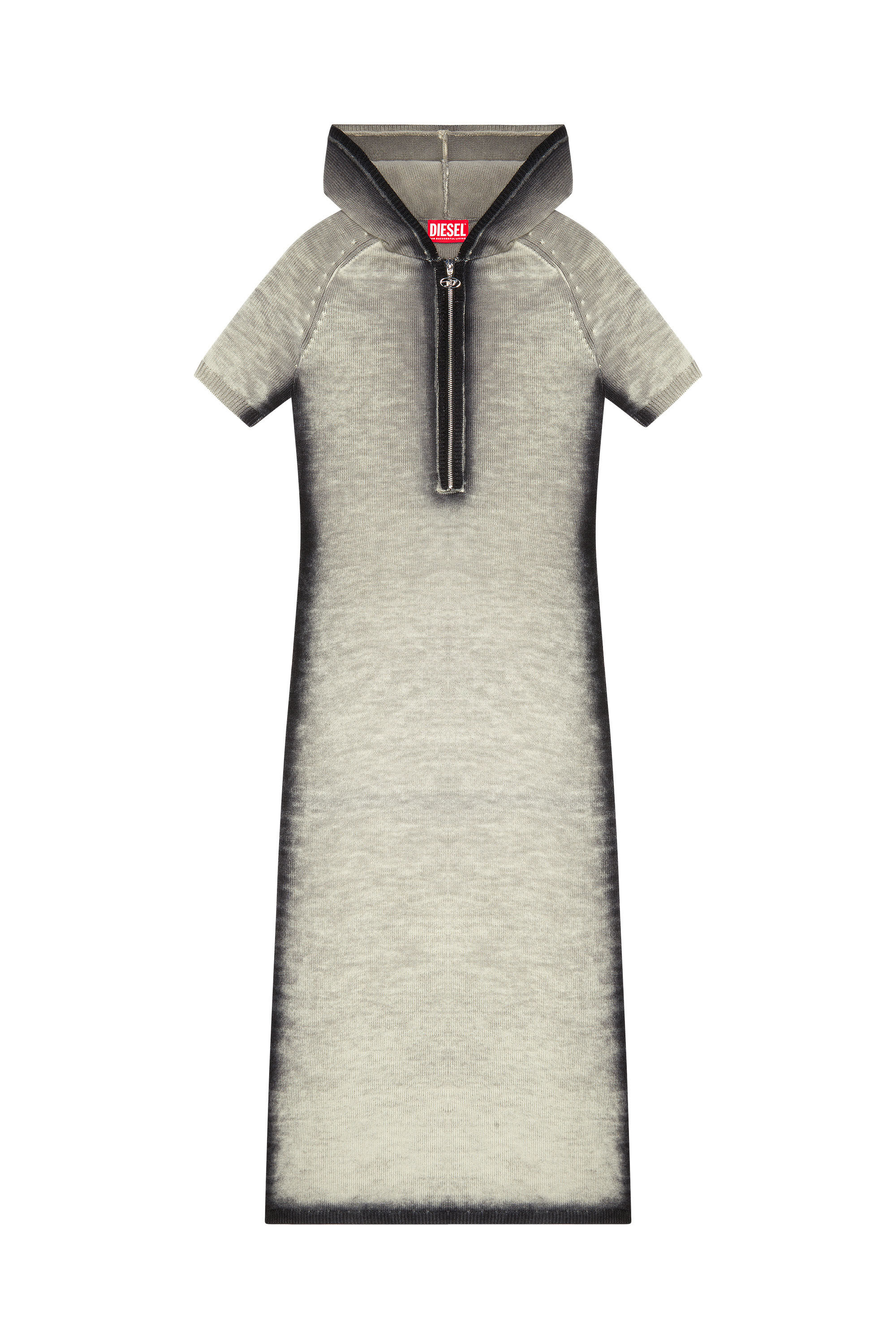 Women s Hooded wool dress with half zip M KEA Diesel