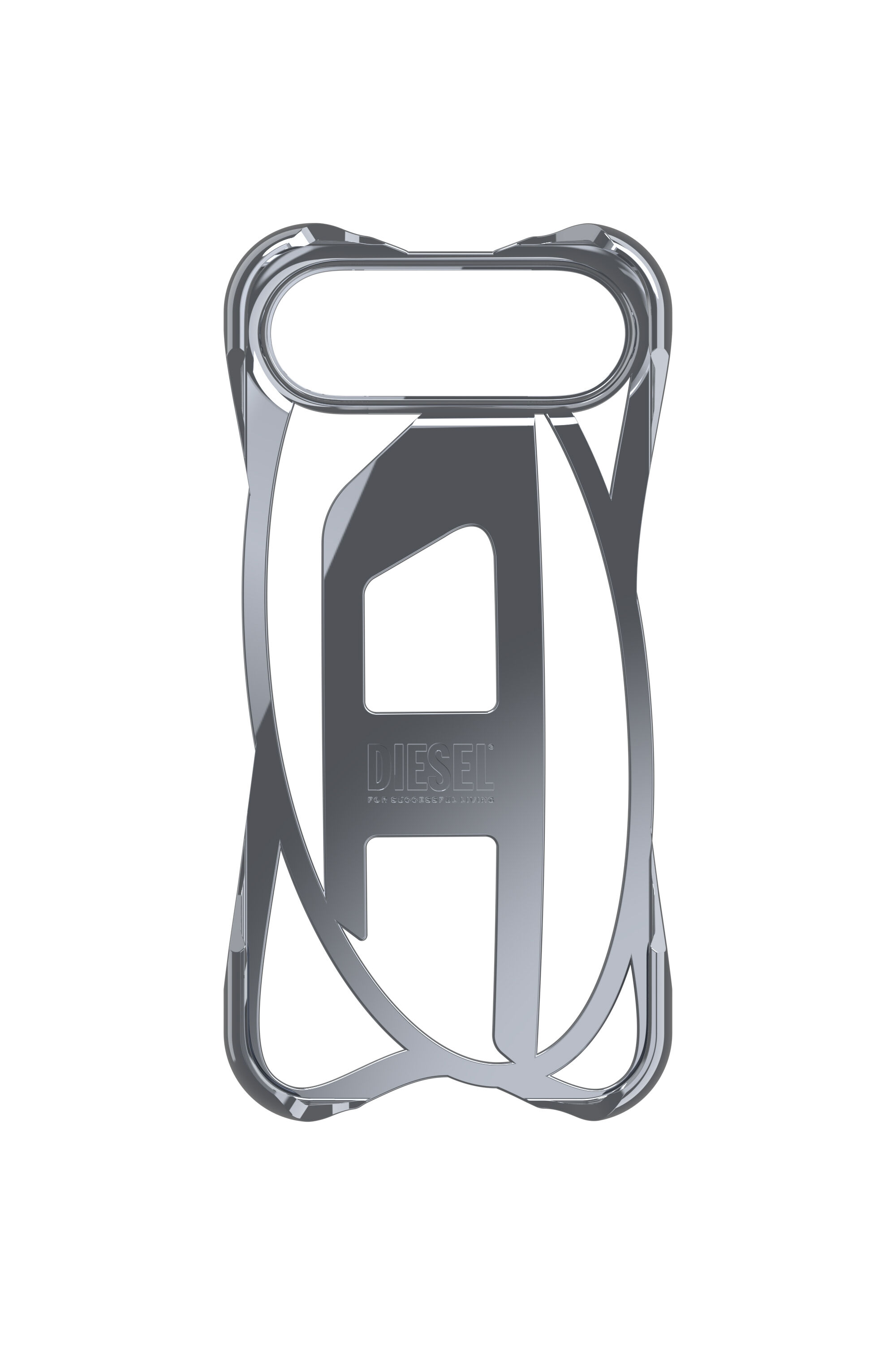 DIESEL CAGED D CASE iPhone 17 Air用 iPhone17 Air用 Diesel Caged D Glossy Case SS25 silver