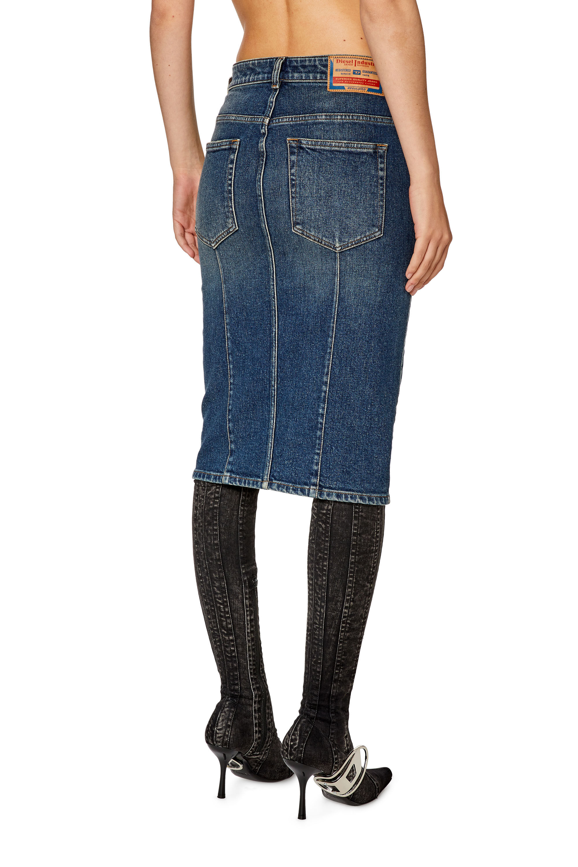 Womens dark denim pencil skirt deals