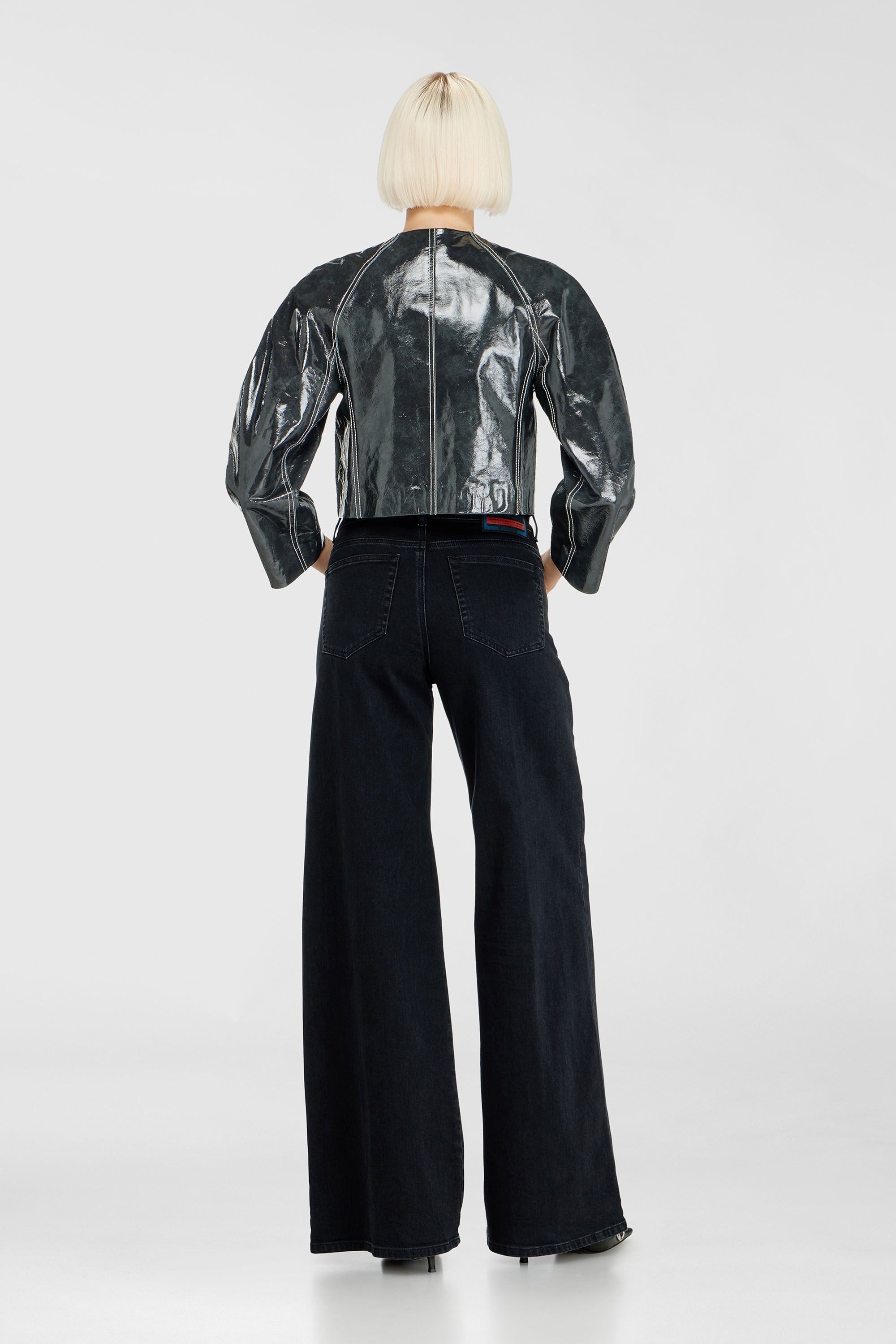 Women's Flare Jeans | Regular Waist 1978 D-Akemi | Black/Dark grey