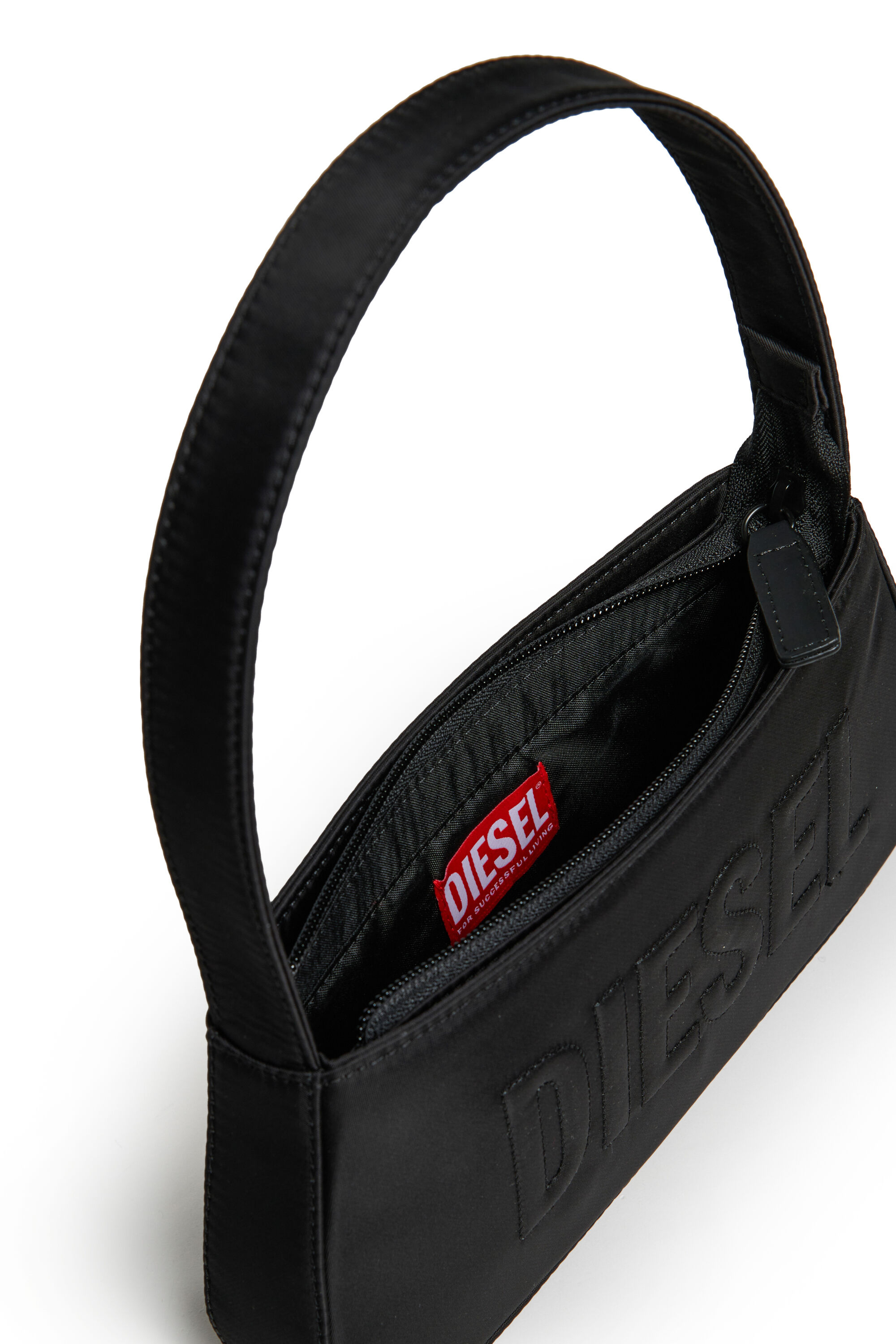Diesel - WDELIA, Woman's WDELIA Nylon bag with embroidered logo in Black - 5