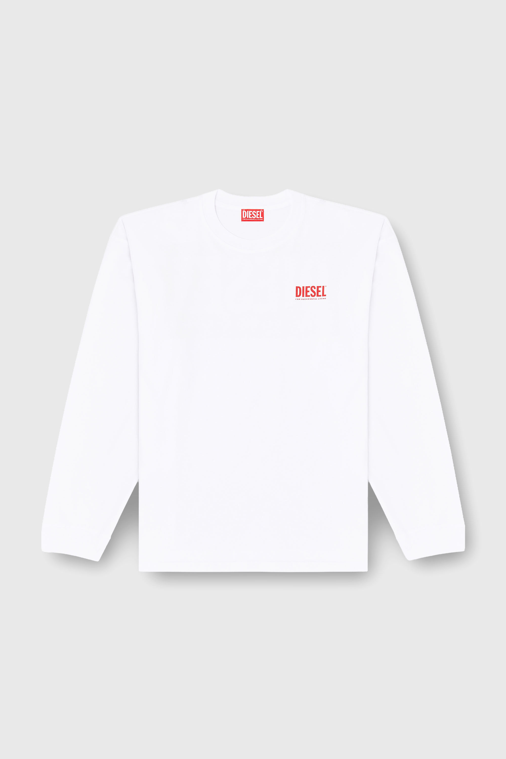 Diesel - T-BOXT-LS-BISK, Man's Relaxed long-sleeve T-shirt with Biscotto logo in White - 2
