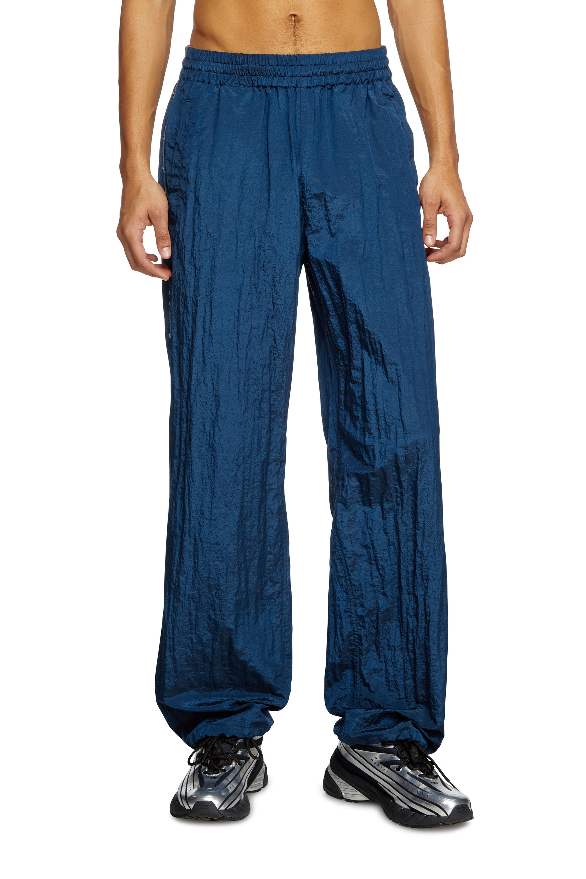 Men's Track pants with distressed piping | Blue | Diesel