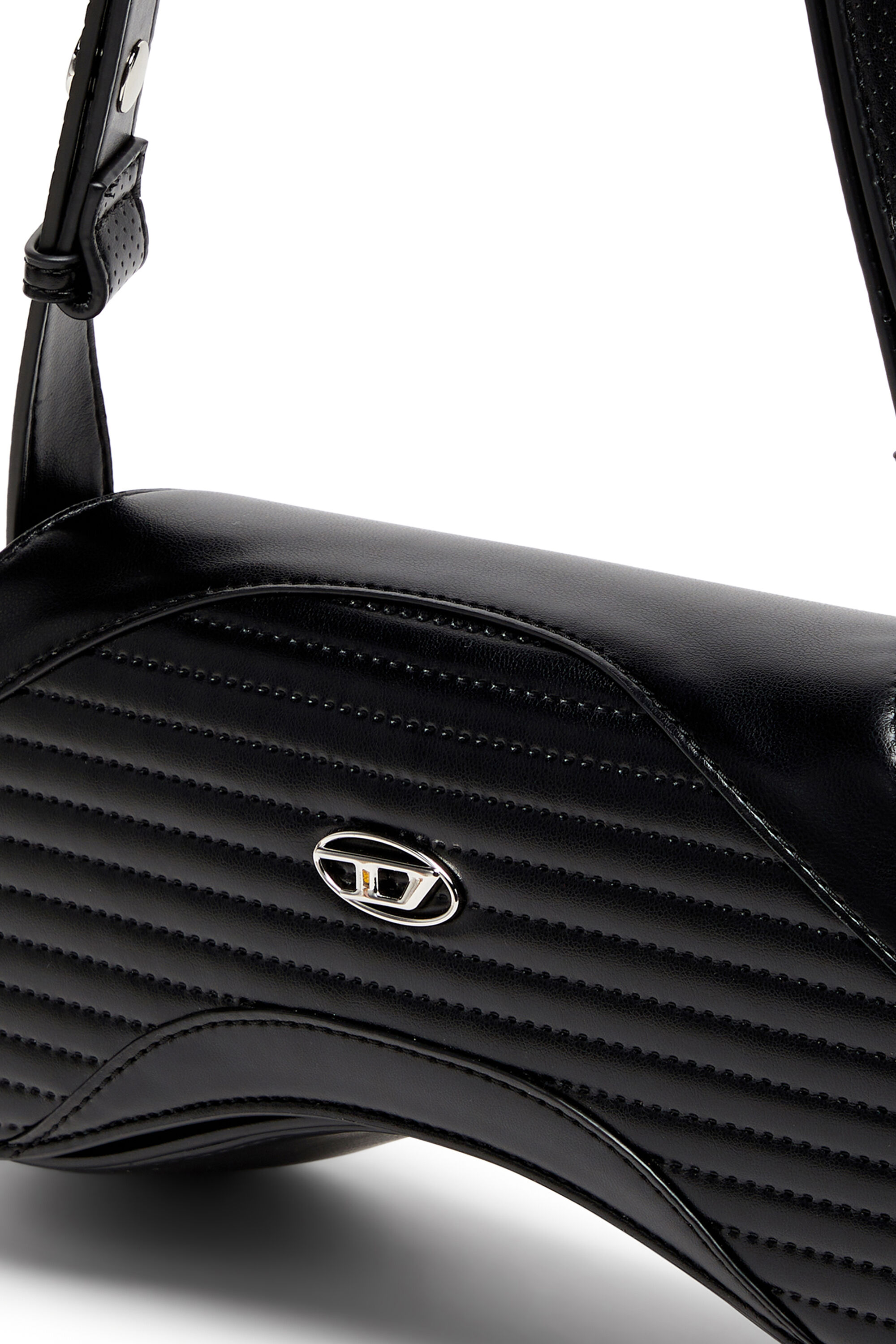 Diesel - PLAY CROSSBODY, Woman's Play - Crossbody bag in quilted perforated PU in Black - 5