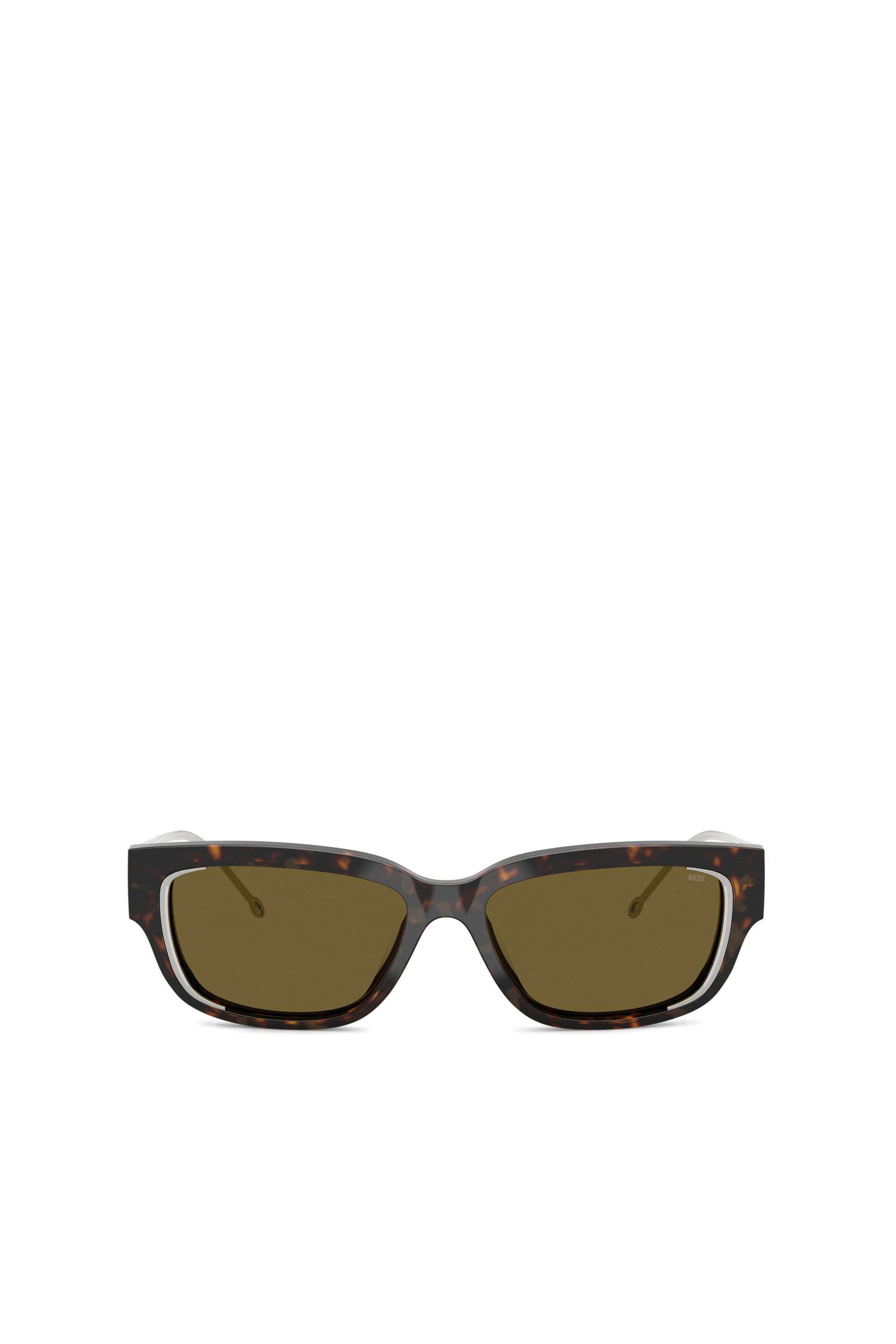 Diesel - 0DL2002 SIZE 56, Unisex's Rectangle sunglasses in Brown - 1