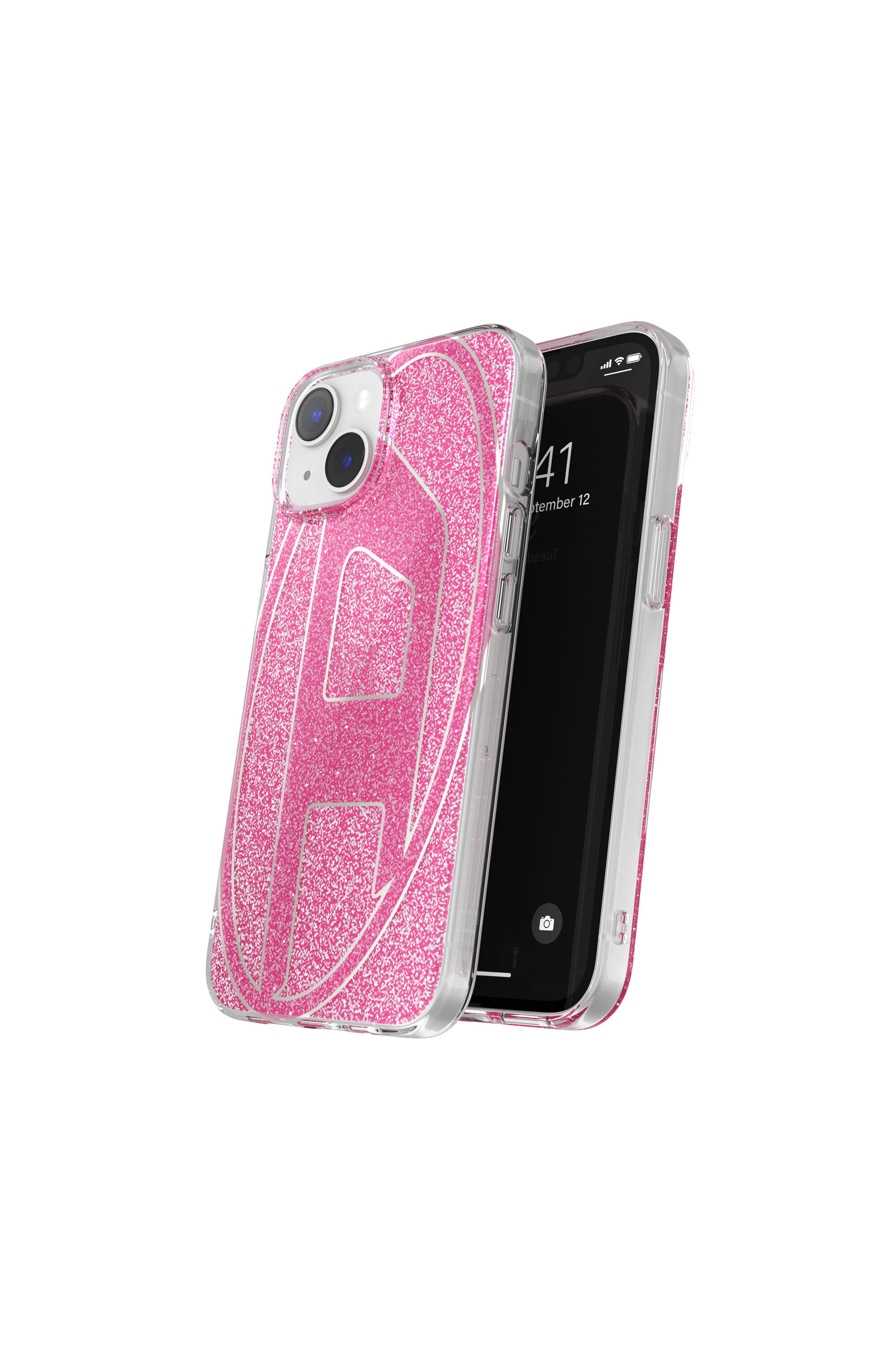 Women's Glitter Case for iP 13/ 14 | Pink | Diesel Women's Glitter Case for iP 13/ 14 | Pink | Diesel