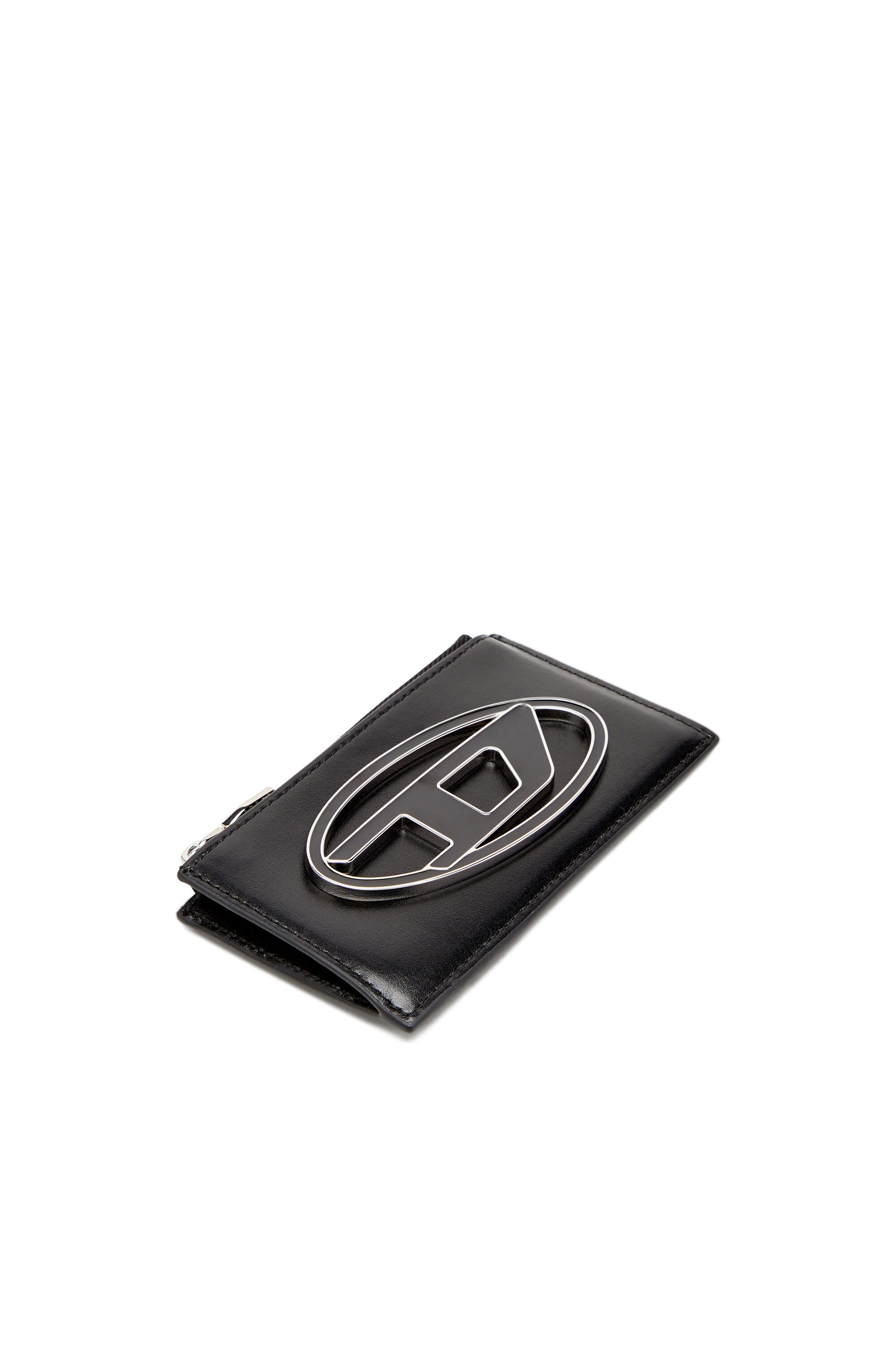 DIESEL☆ Flat card holder in nappa leather ブラック Women's Flat card holder in nappa leather | Black | Diesel