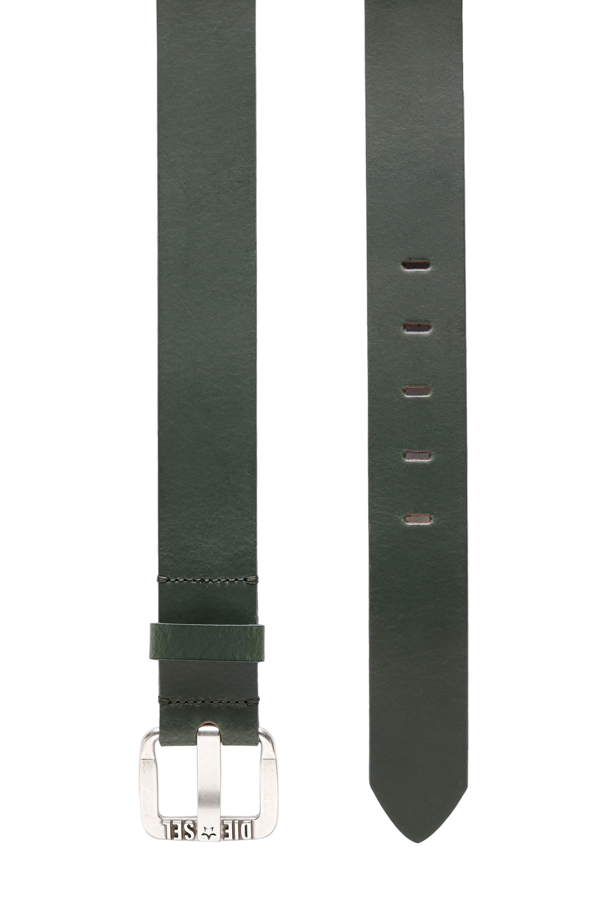 B-STAR II Man: Leather belt with metal star logo buckle | Diesel