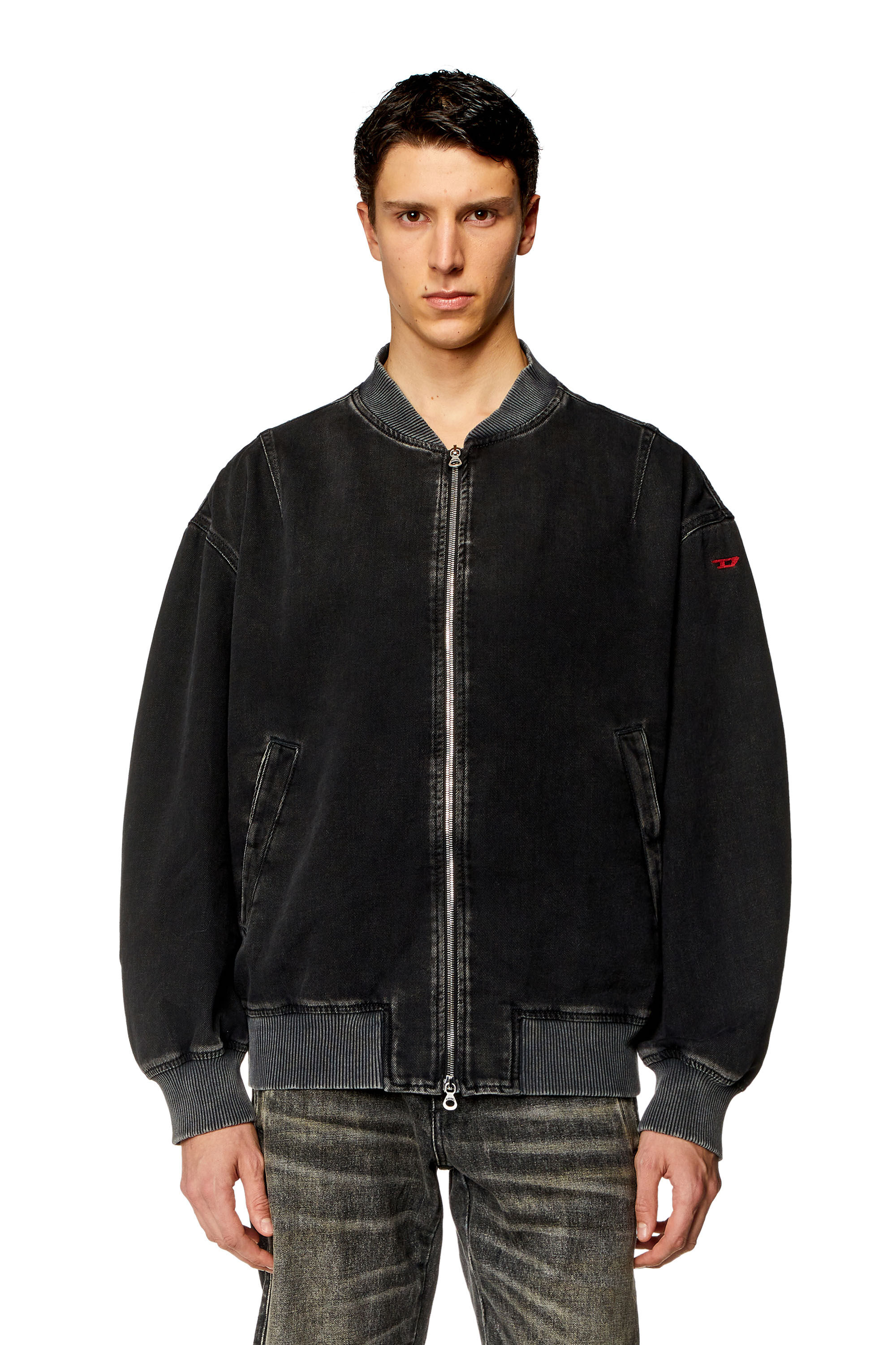 Diesel black hot sale bomber jacket