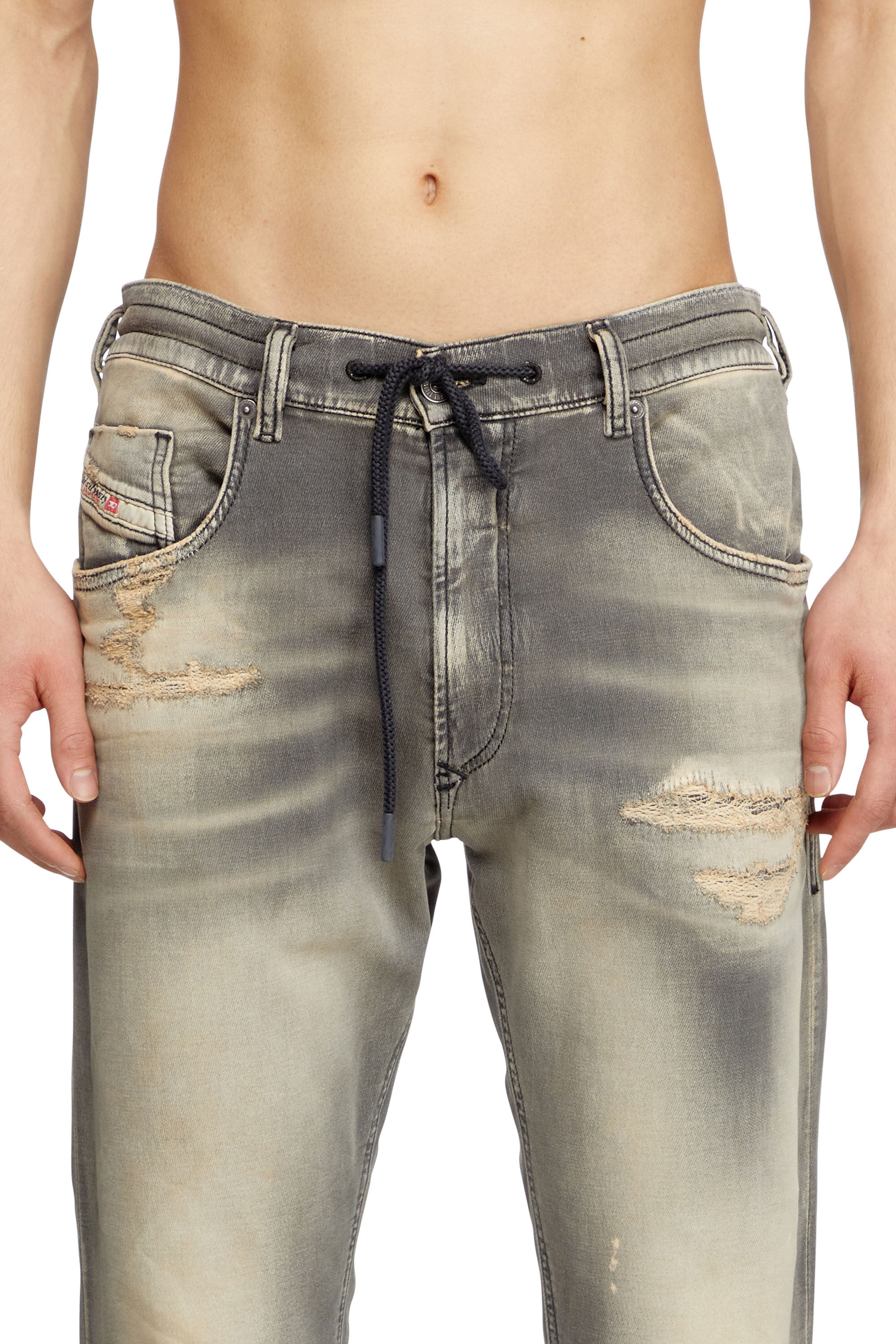 Diesel - Man's Regular 2032 D-Krooley Joggjeans® 068PF, Light Grey - 5