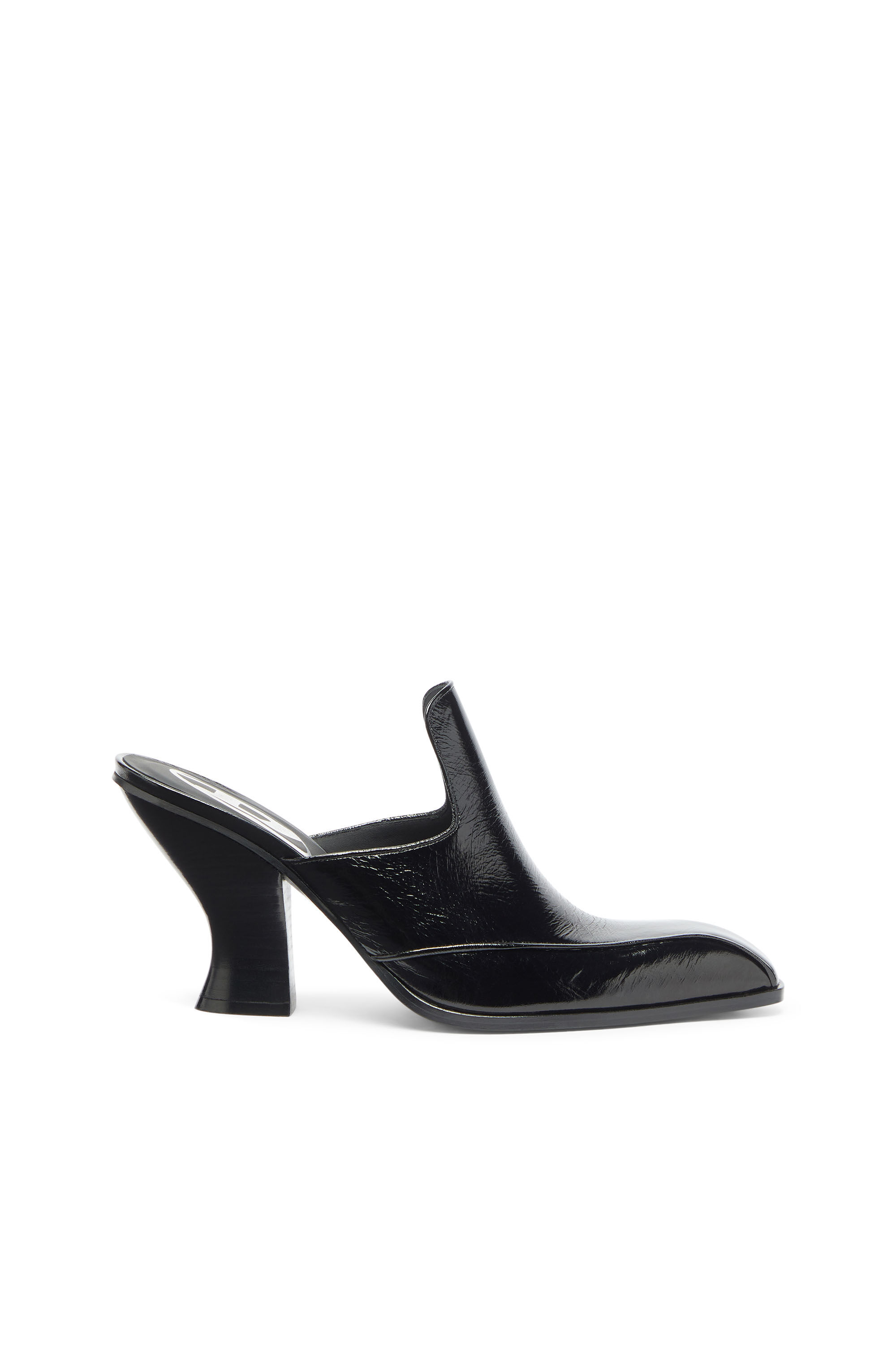 Diesel - D-LUFFY-75-MULE, Woman's D-Luffy - Western-style mules in patent leather in Black - 1