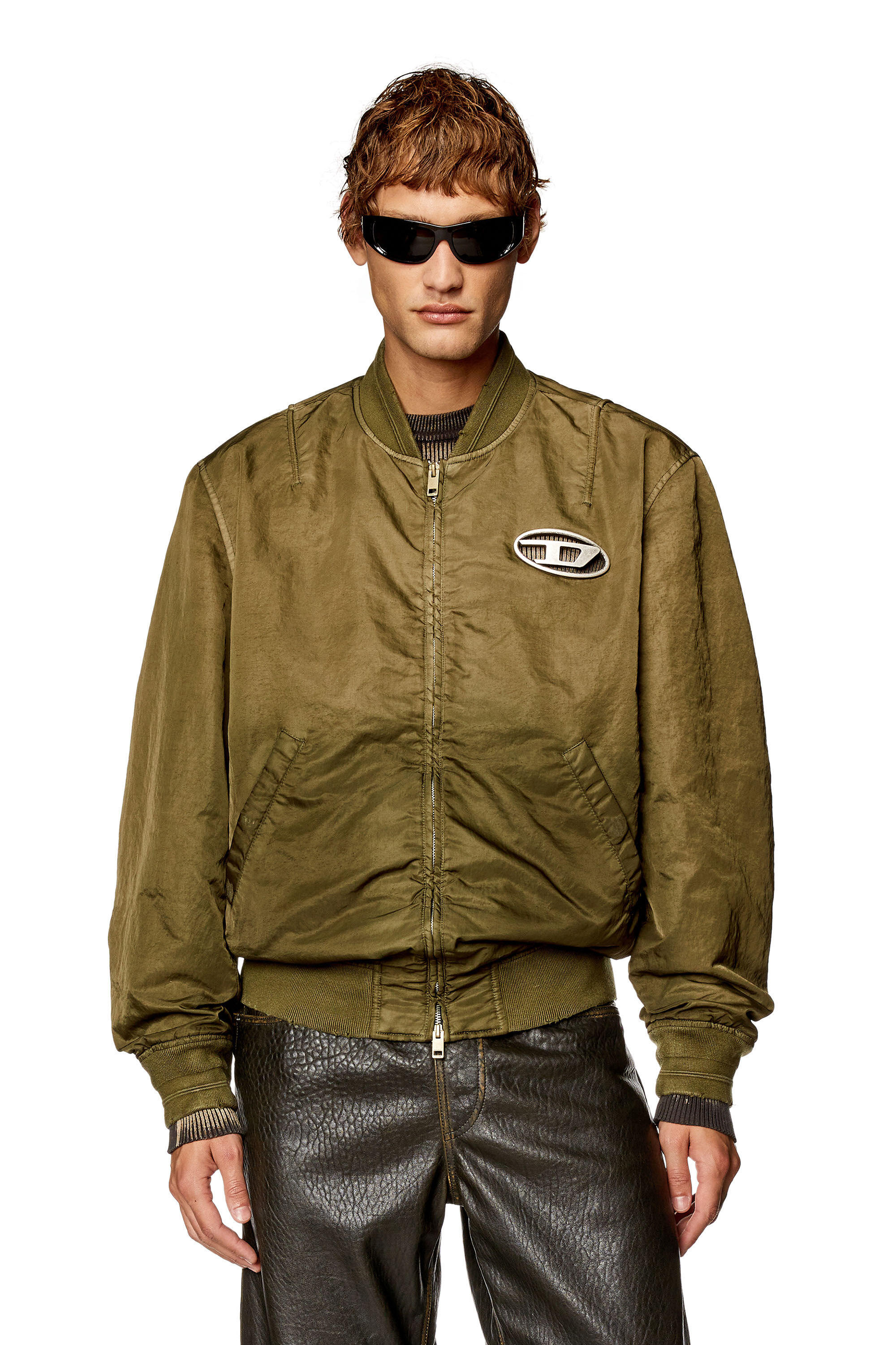 Men's Dégradé padded bomber jacket | Green | Diesel