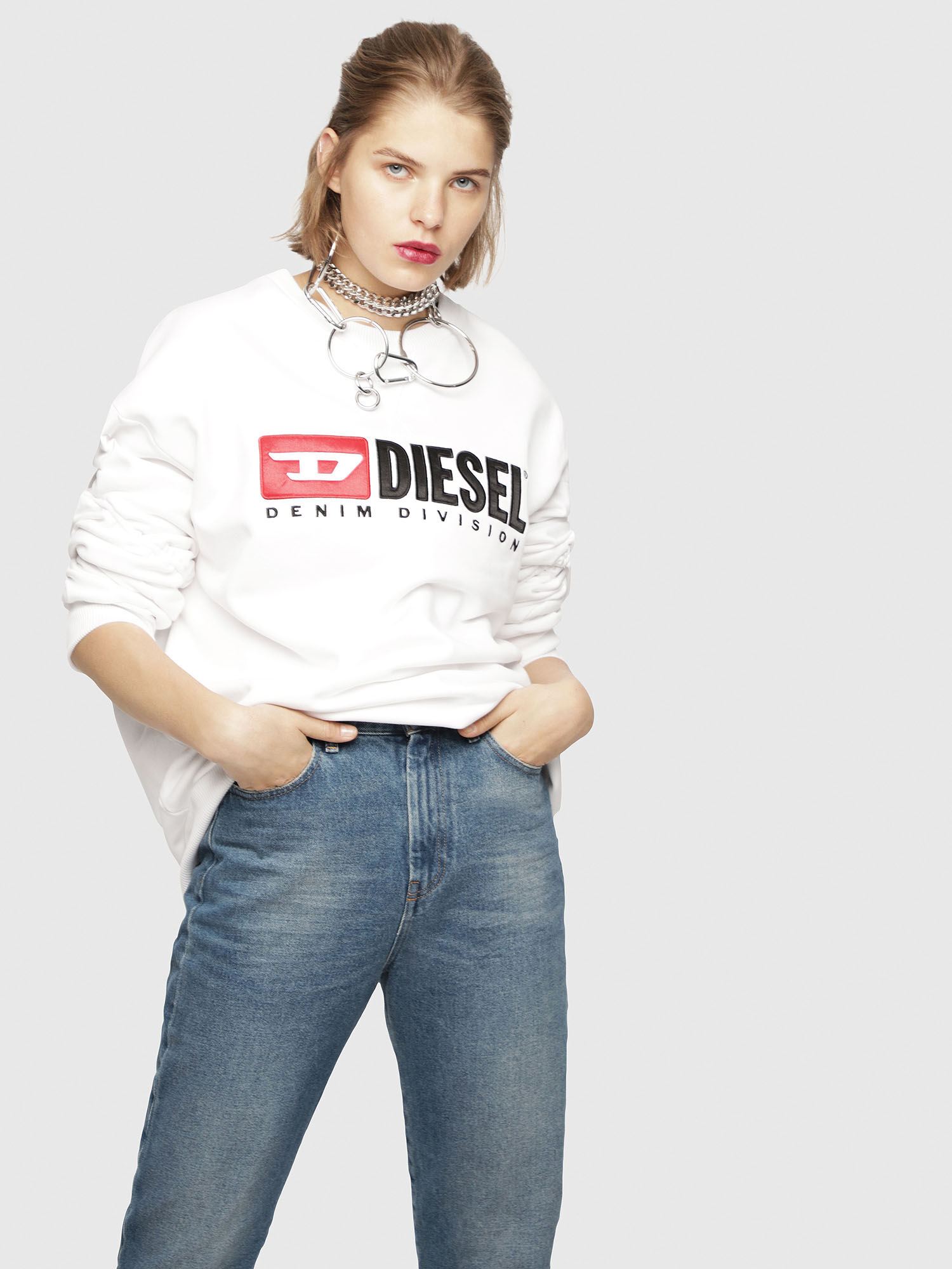 Diesel denim division sweatshirt clearance