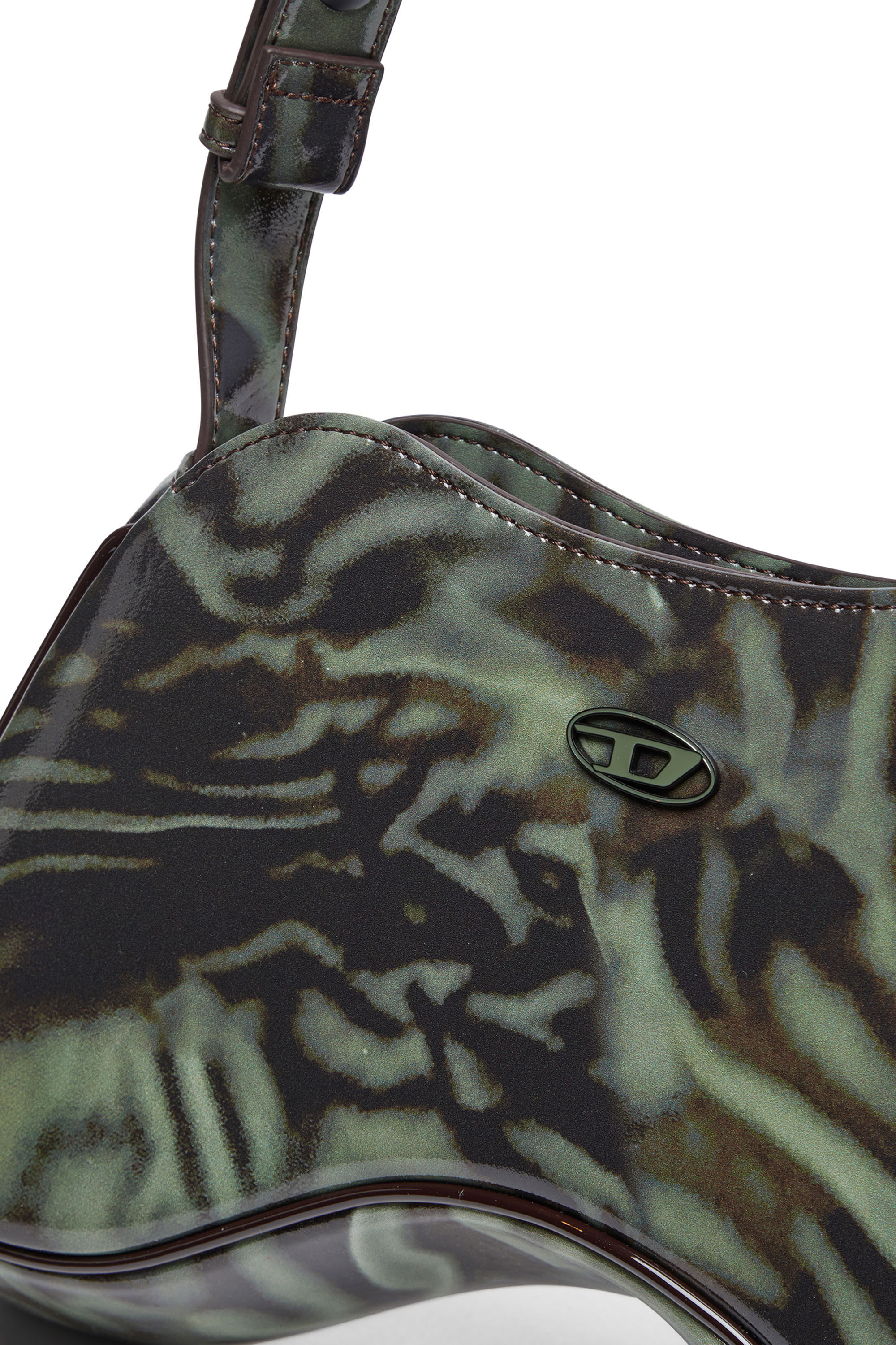 Diesel - PLAY SHOULDER, Woman Play-Shoulder bag in printed glossy PU in Multicolor - Image 2