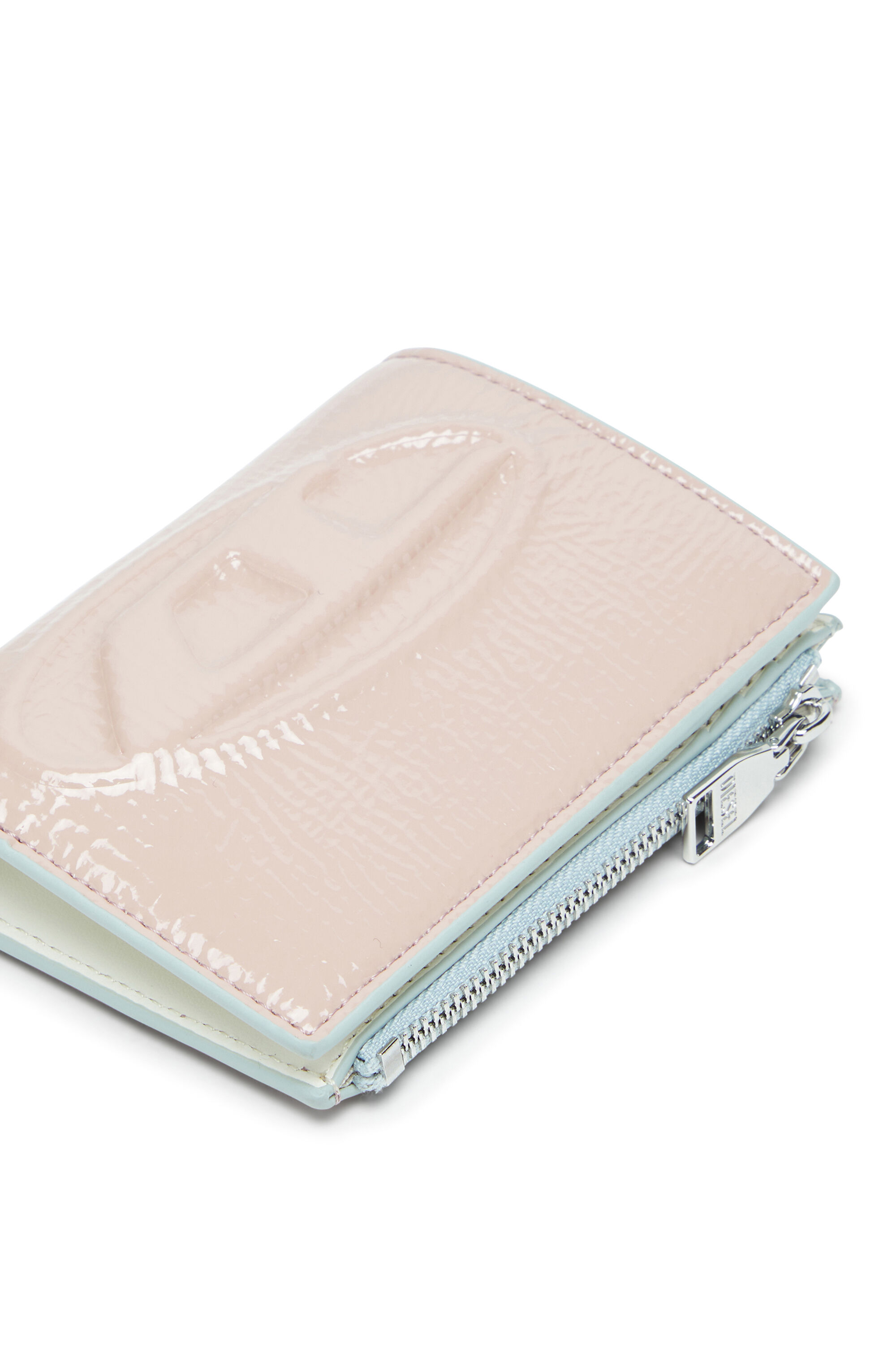 Women's Small wallet with patent-effect finish | Pink | Diesel