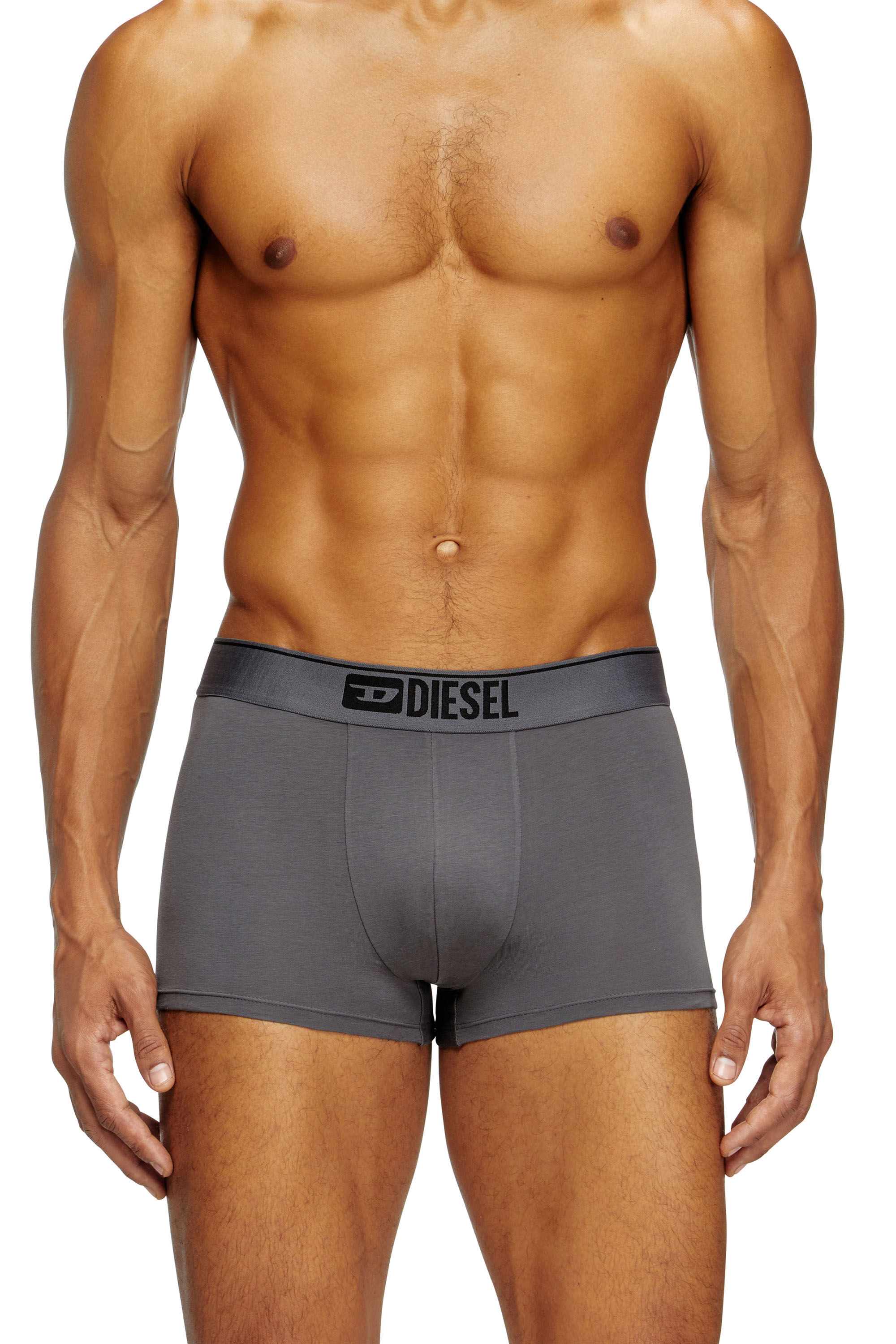Diesel - UMBX-DAMIENTHREEPACK, Man's Three-pack of plain boxer in Black/Grey - 3