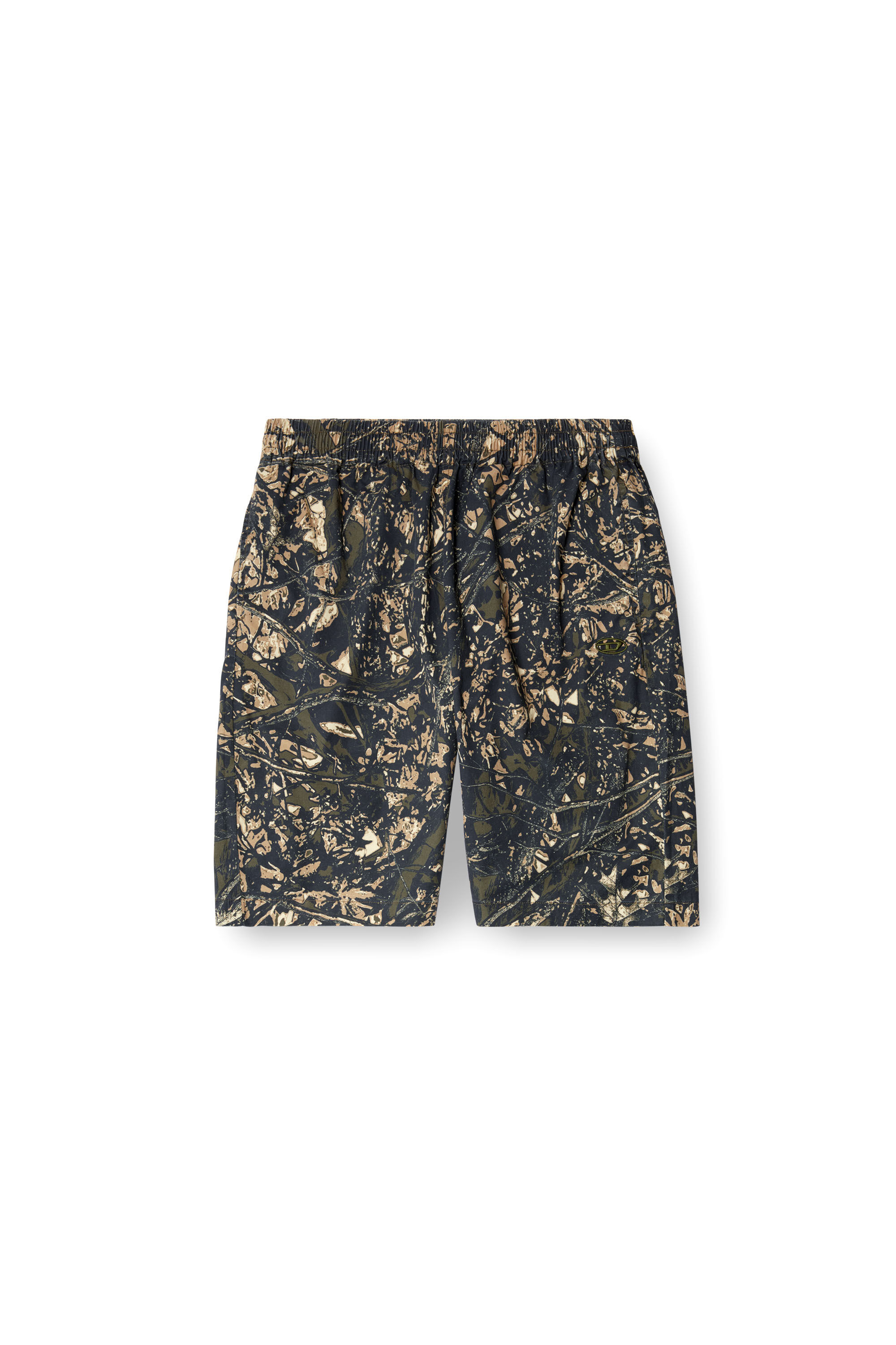 Diesel - P-OPWIK-C, Man's Knee-length shorts with camo print in Brown/Green - 2