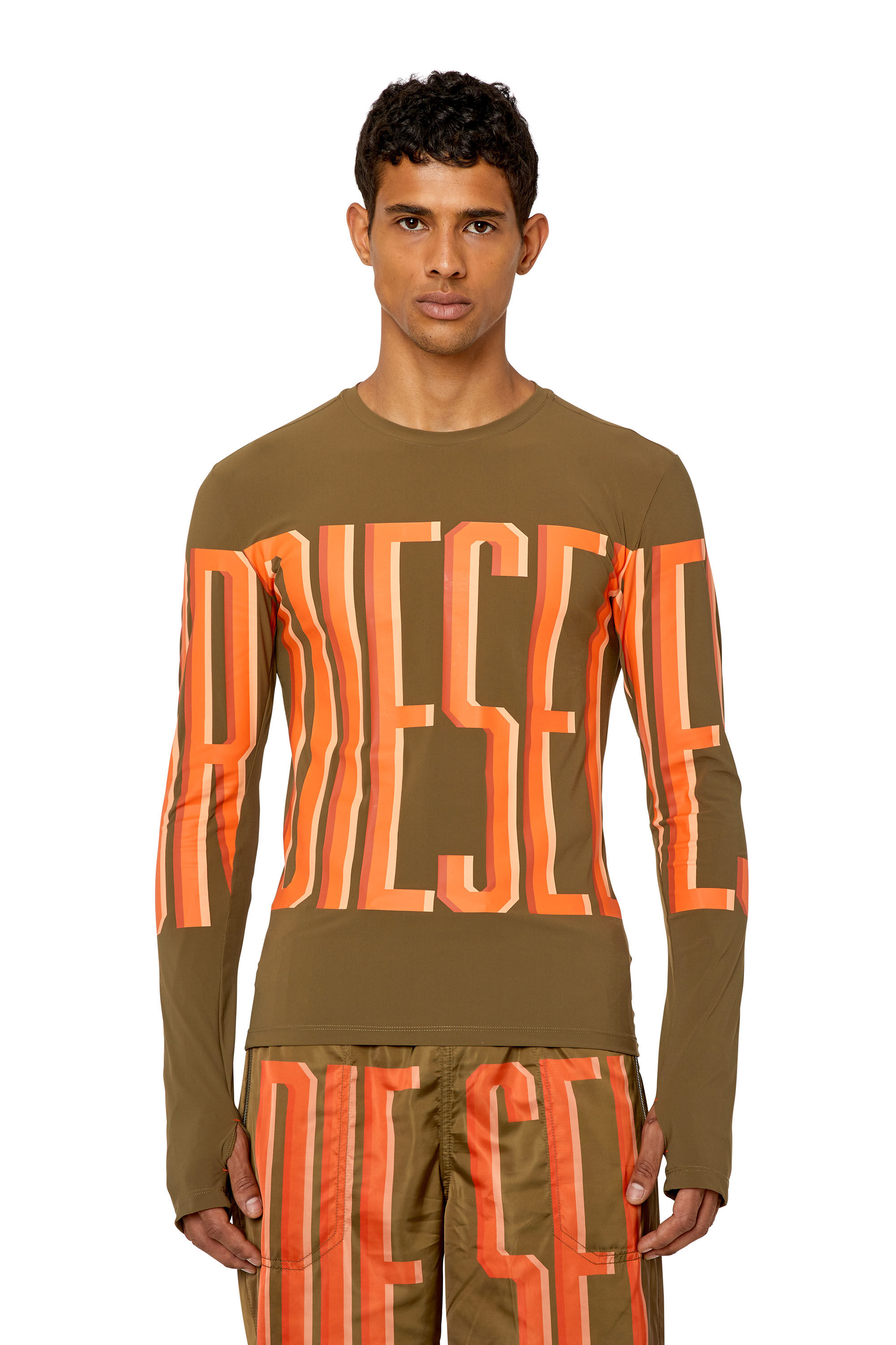 AMTEE-LAUREN-WT17 Man: Long-sleeve T-shirt with lettering | Diesel