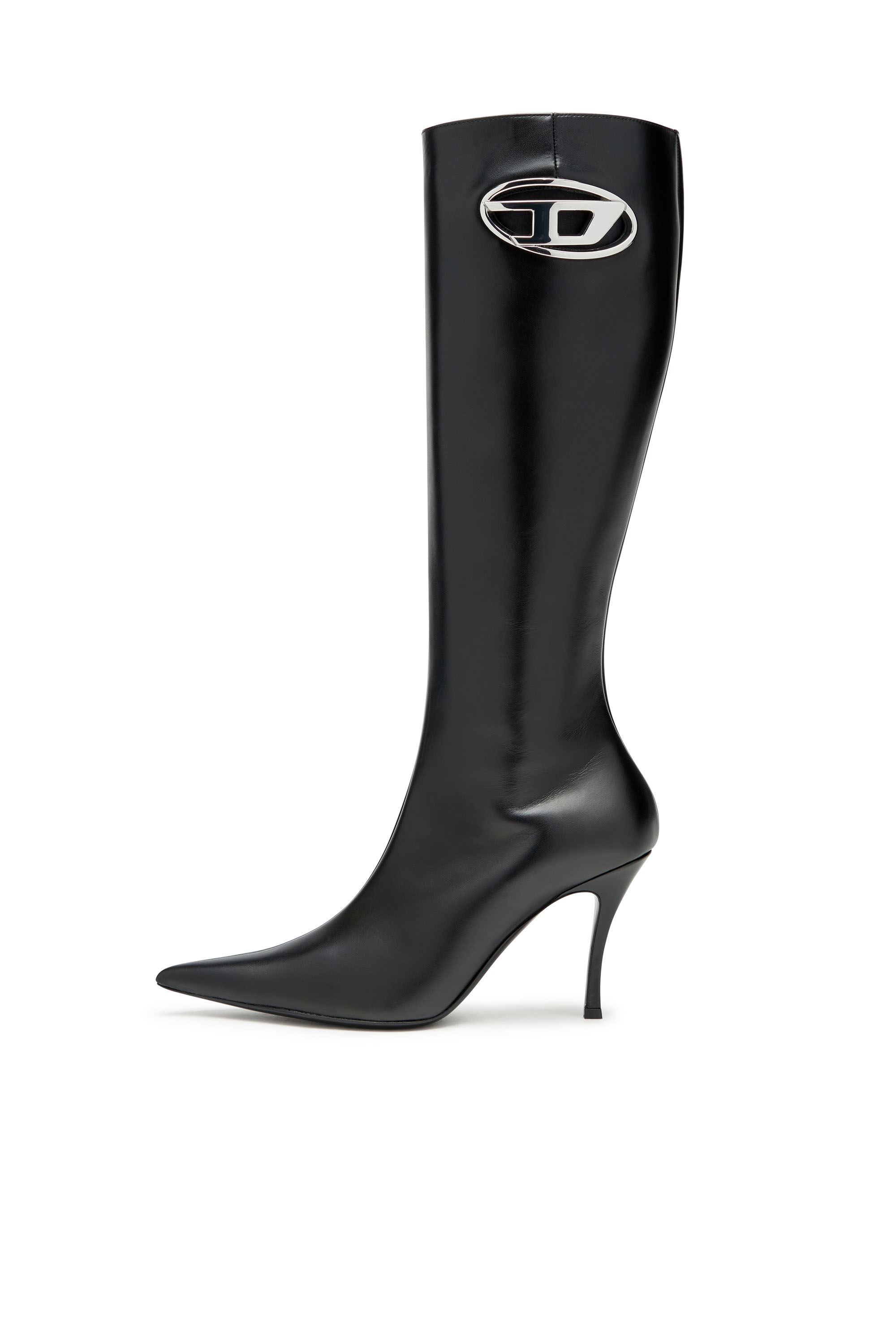 Women s D Venus HBT Leather boots with oval D plaque D VENUS