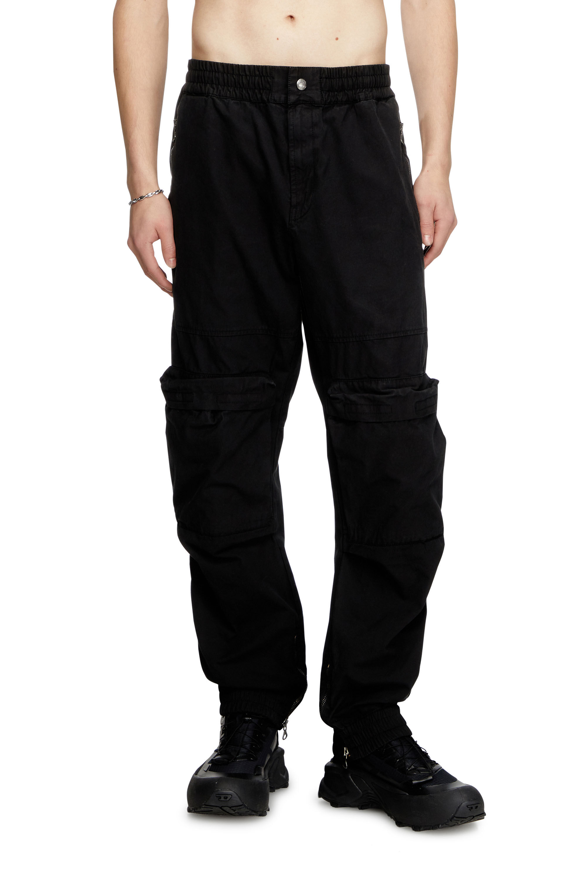CROPPED MULTI POCKET CARGO - OLIVE GREEN GARMENT DYE – R13
