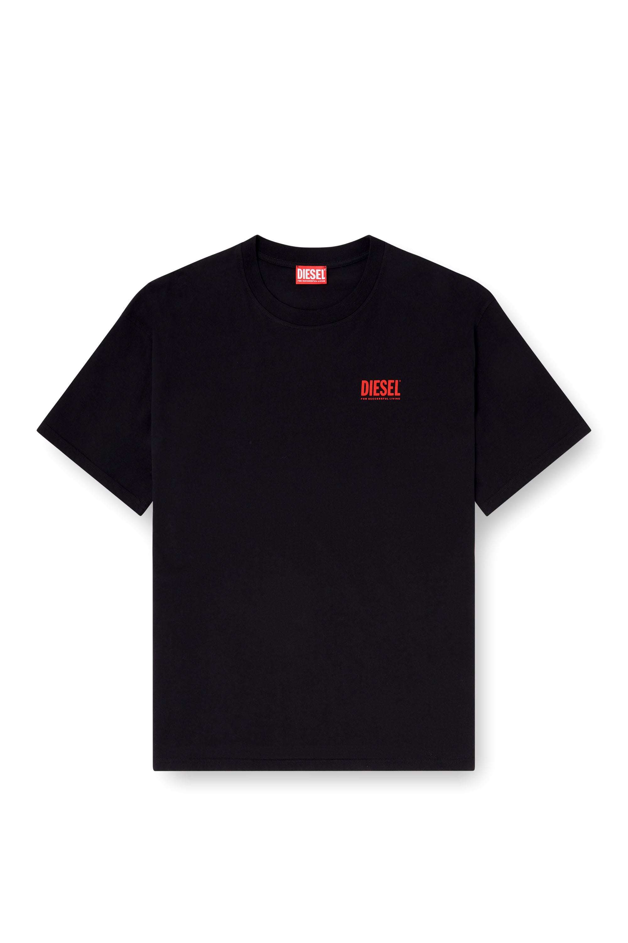 Diesel - T-BOXT-BISK, Man's Cotton T-shirt with Diesel Biscotto print in Black - 2