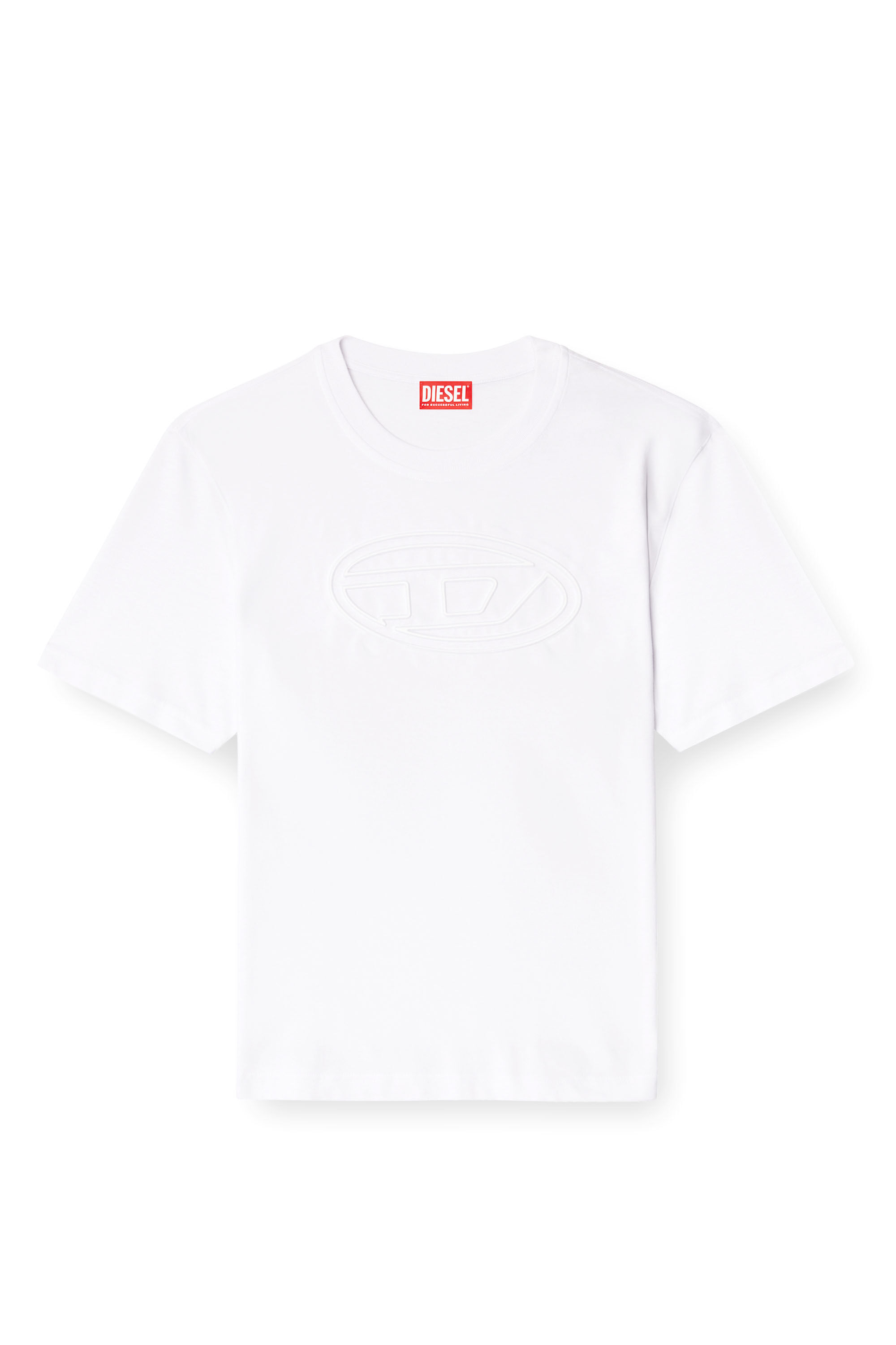 Tシャツ・カットソー DIESEL 'T-Adjust-Doval-Pj' T-shirt White Men's T-shirt with Oval D patch | White | Diesel