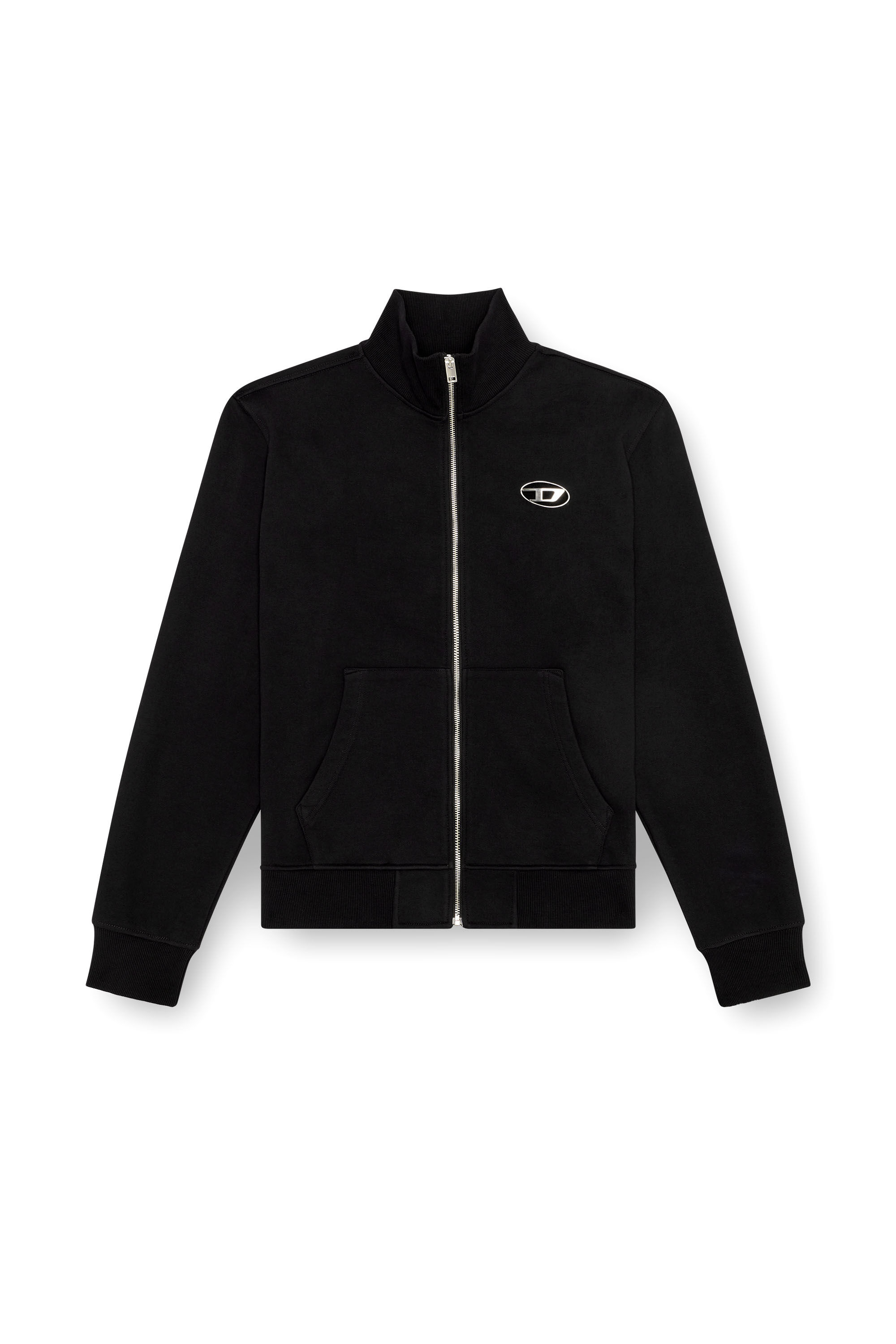 CROSS LEATHER PATCH ZIP HOODIE BLACK / SUPPLIER｜SUPPLIER