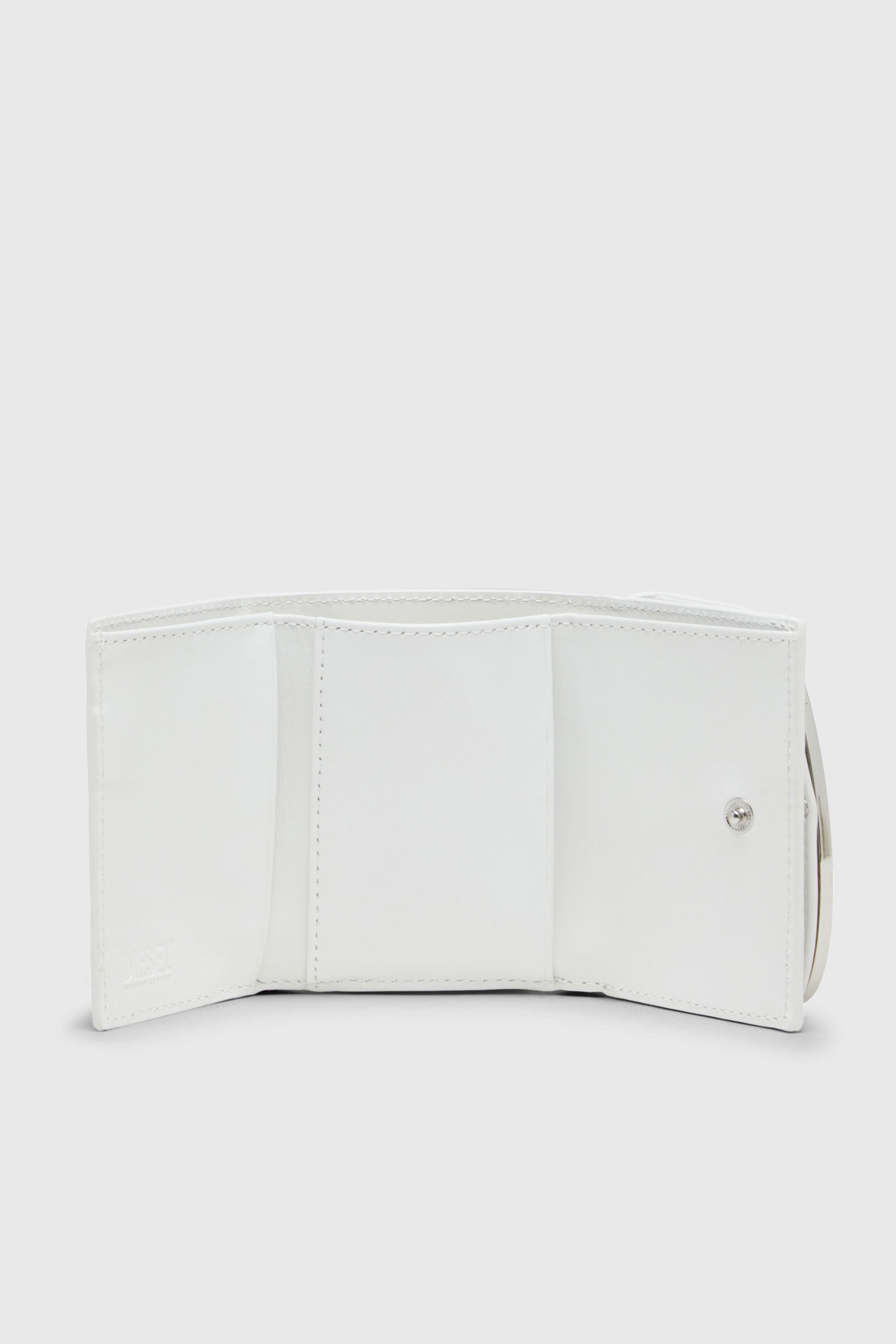 Diesel - 1DR TRI FOLD COIN XS II, Woman's Tri-fold wallet in leather in White - 3