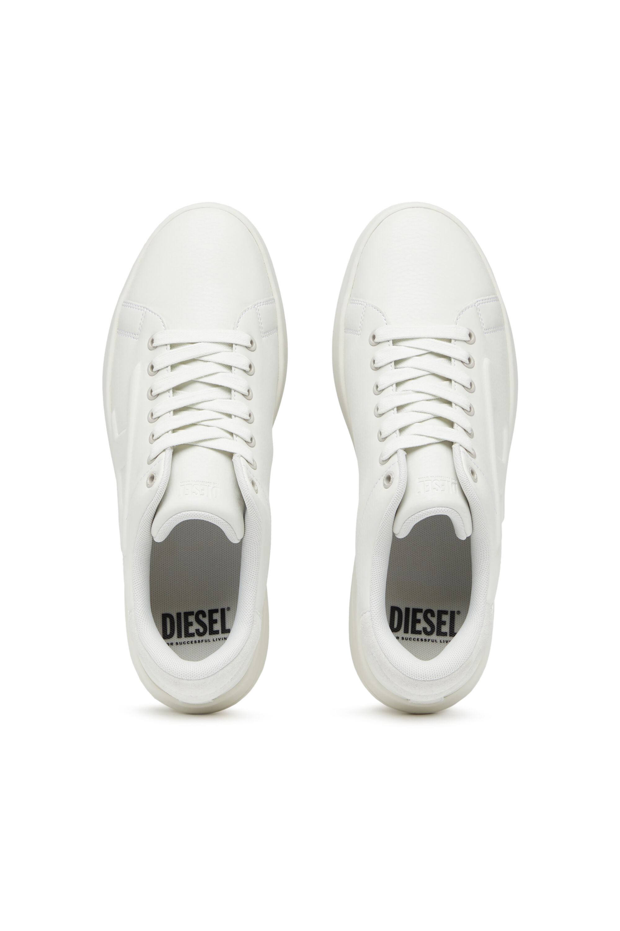 Men's S-Athene Low-Sneakers with embossed D logo | White | Diesel