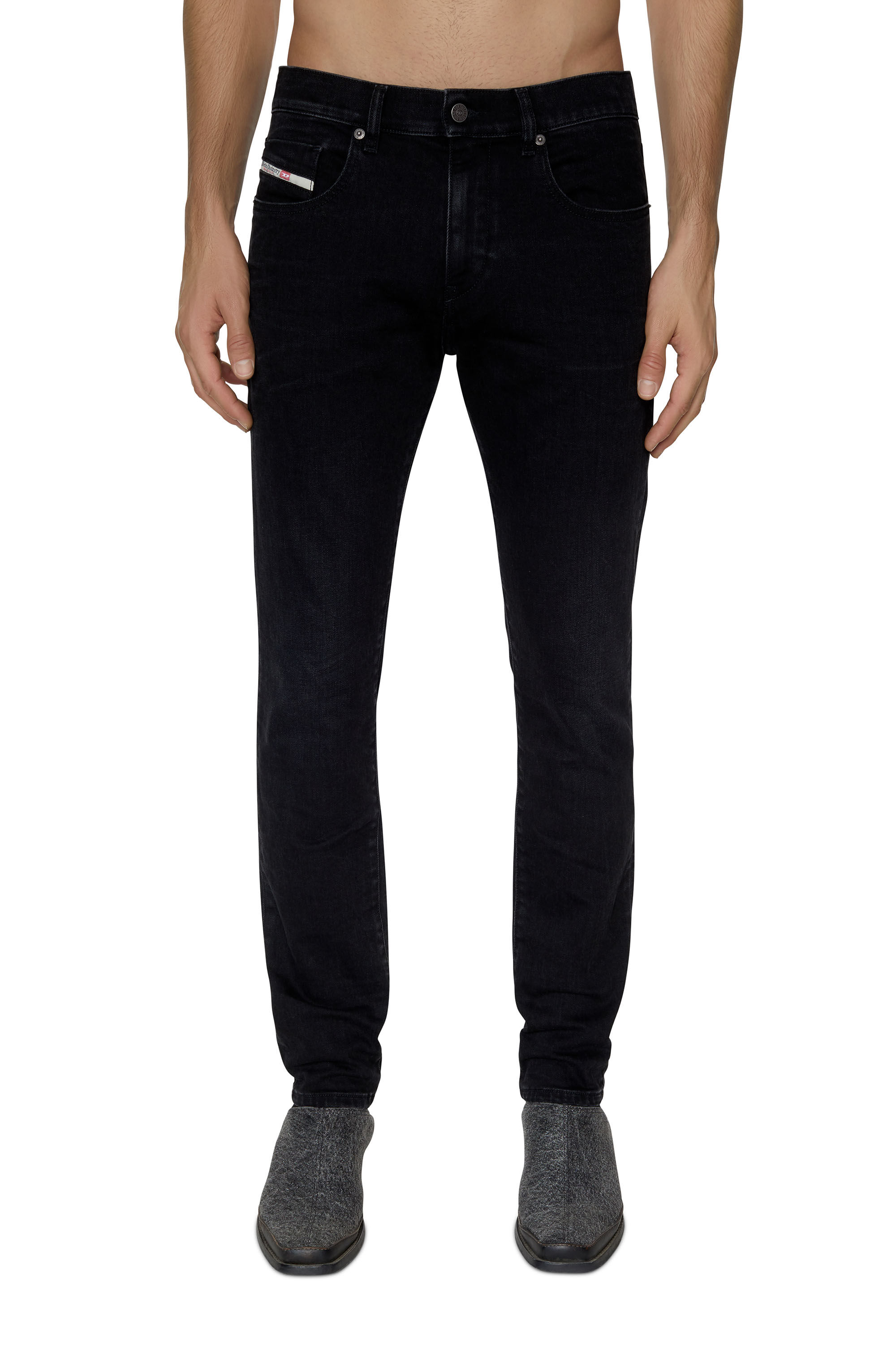 2019 D-STRUKT 09D48 Man: Slim Black/Dark grey Jeans | Diesel