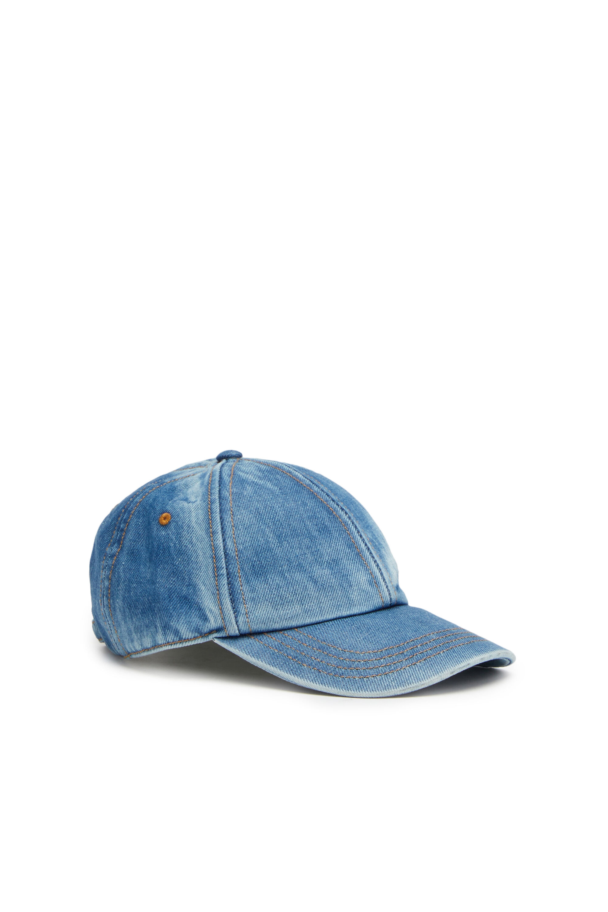 C-LIB-2 Man: Baseball cap in mid blue cotton denim
