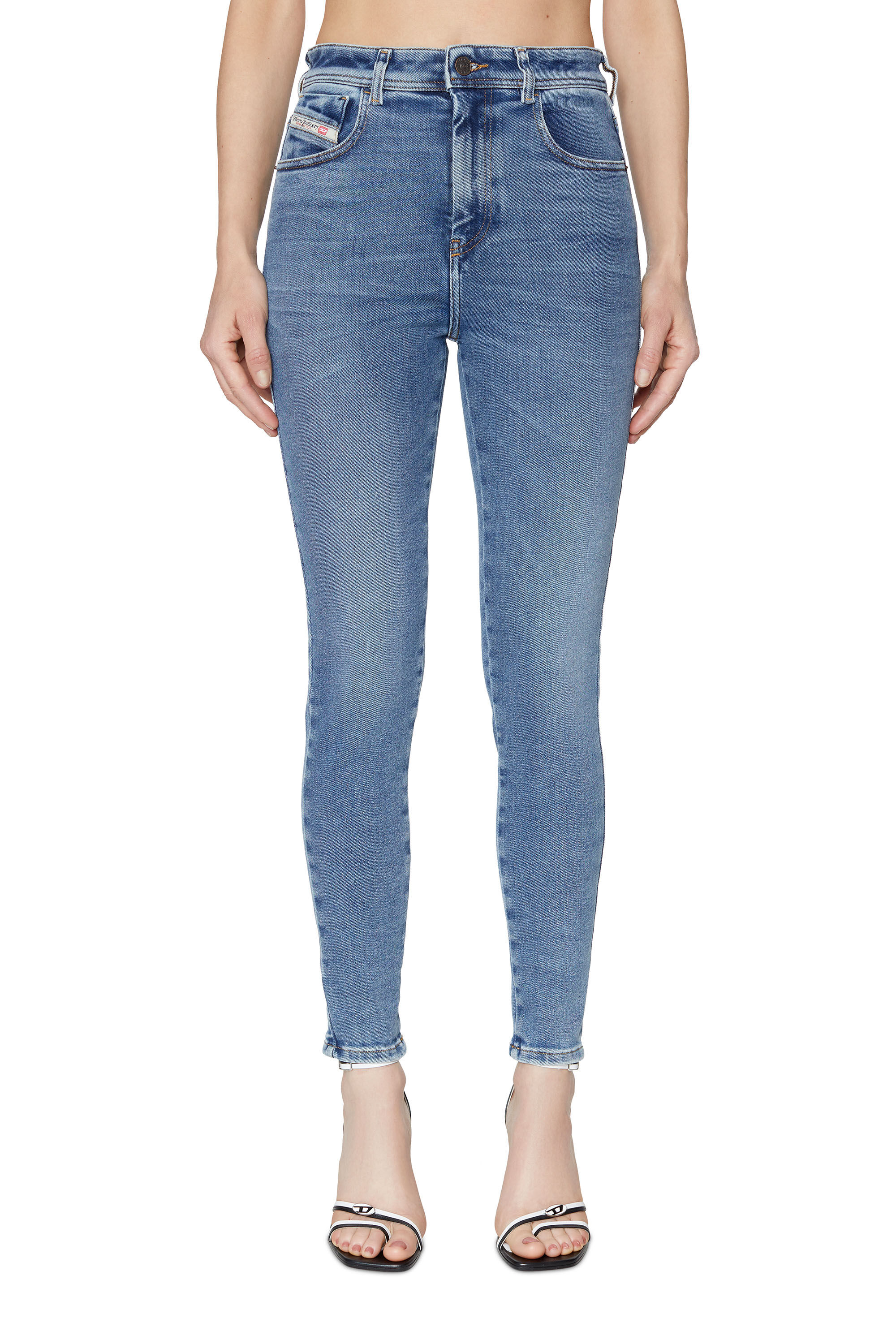 1984 Slandy high 09D62 Woman: Super skinny Medium blue Jeans | Diesel