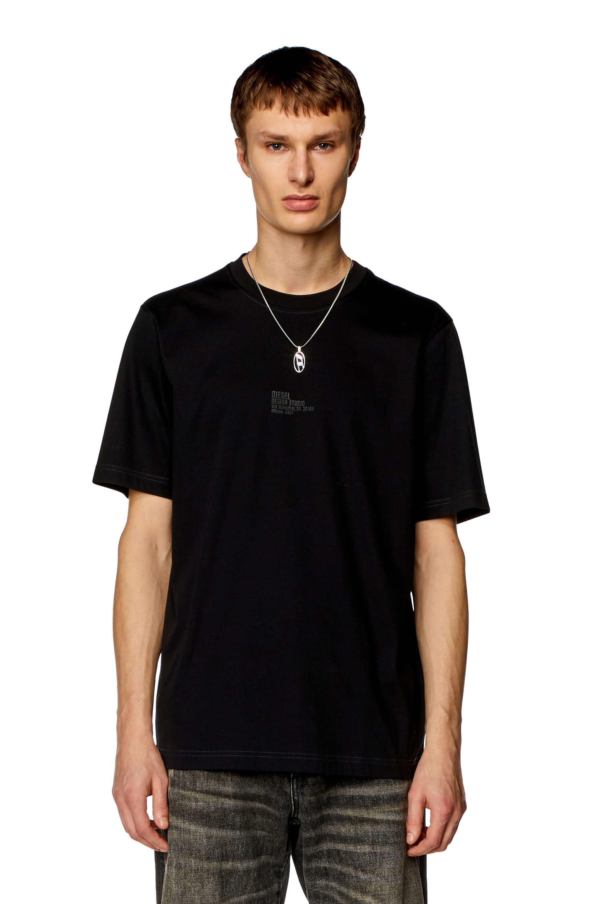 Men's T-shirt with Diesel Studio print | Black | Diesel