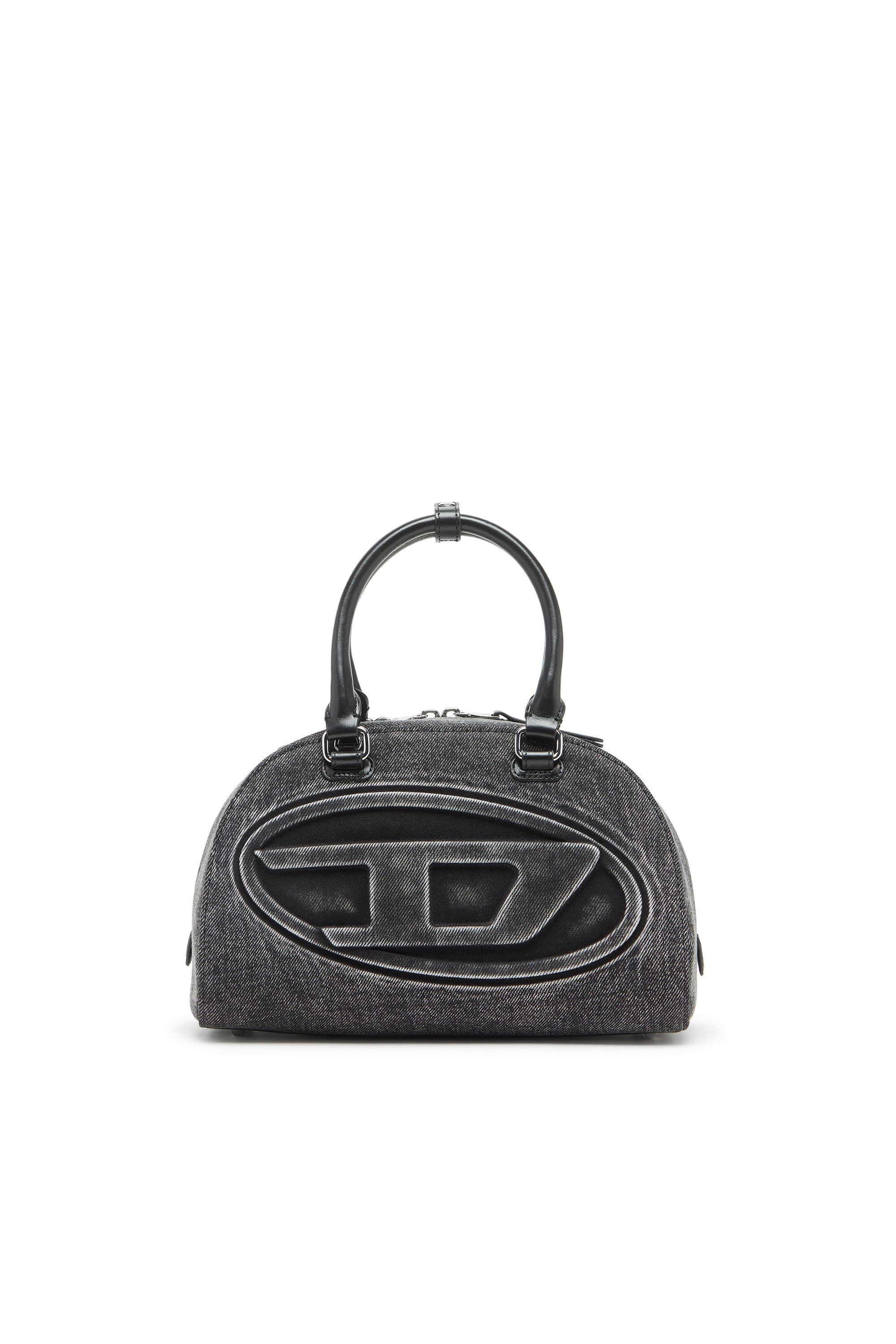 Diesel - 1DR DOME TOP HANDLE, Woman's 1DR Dome-Bowling bag in washed denim in null - 1