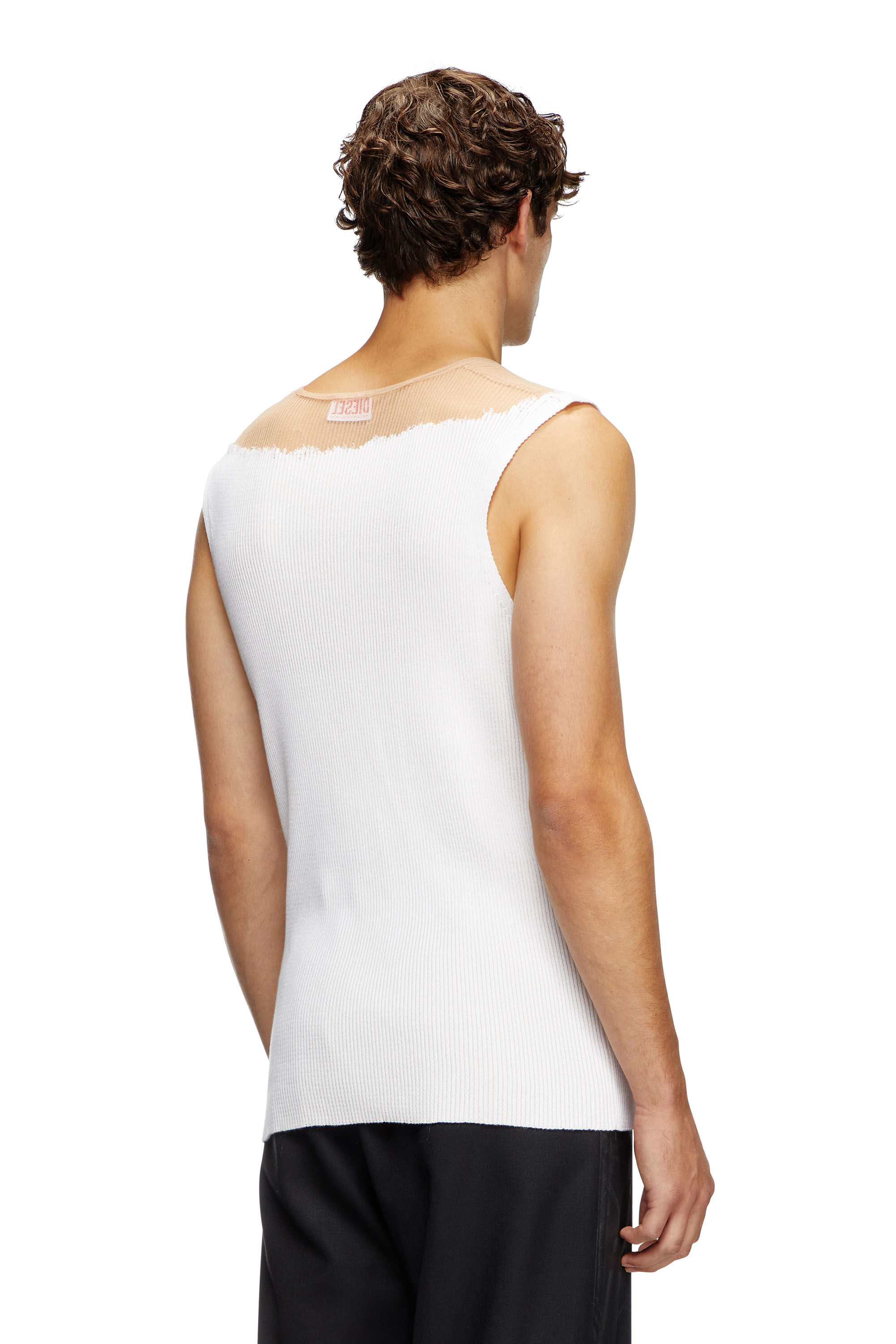 スーツ特別割引クーポン Men's Knit Diesel | White | stains sweat devoré with top tank トップス