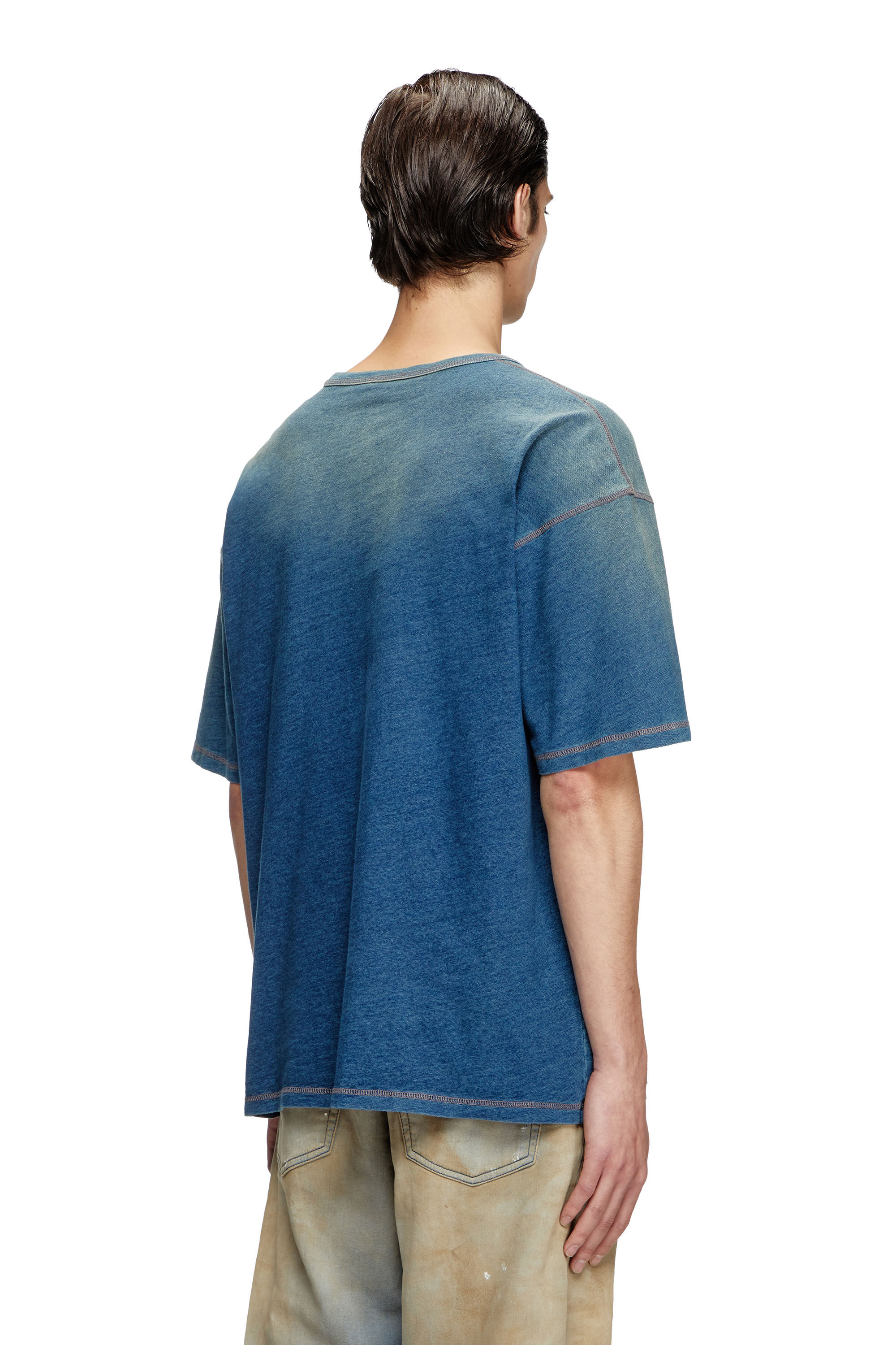 Men's T-shirt with sprayed treatment | Blue | Diesel