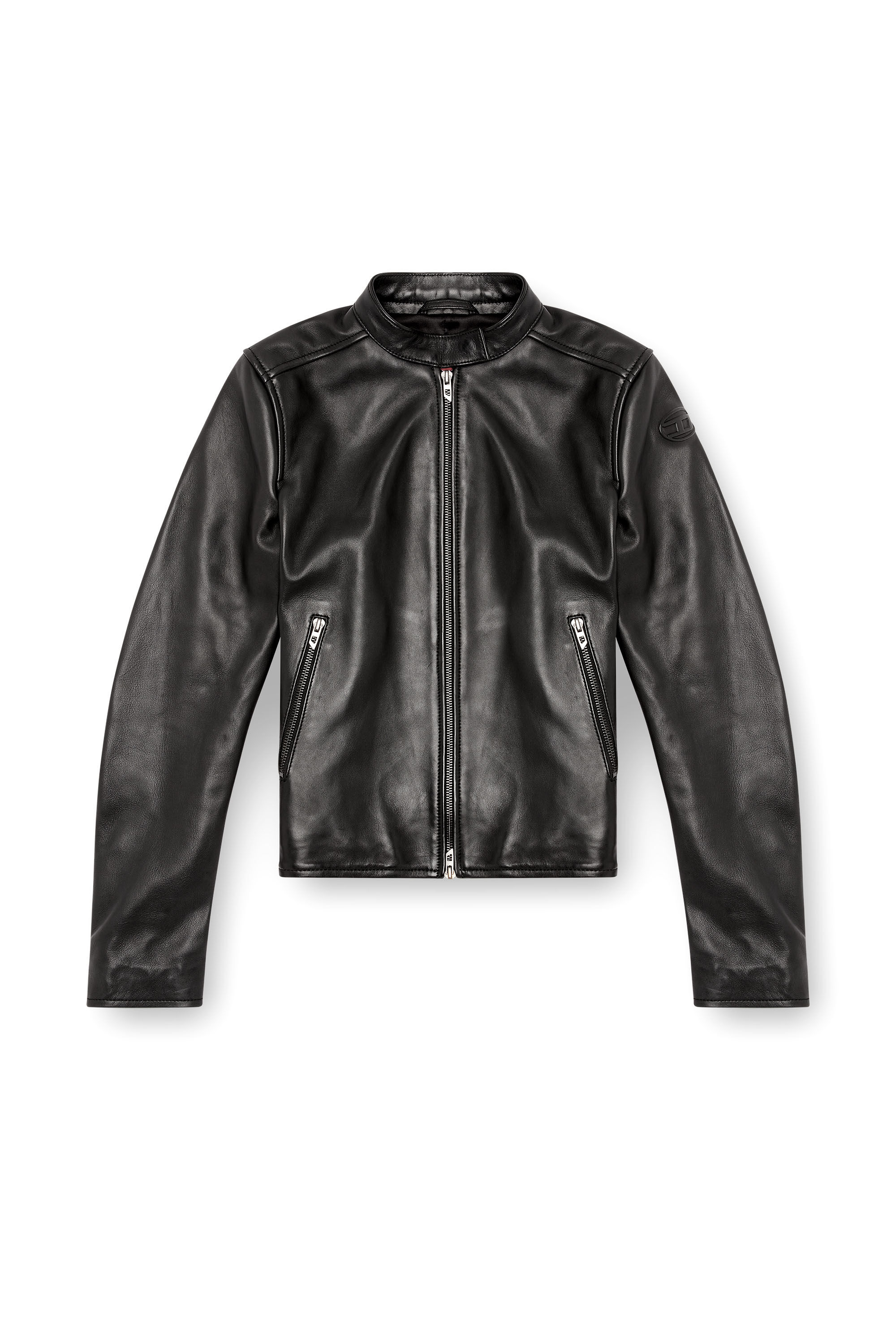 Diesel leather biker jacket mens 2025