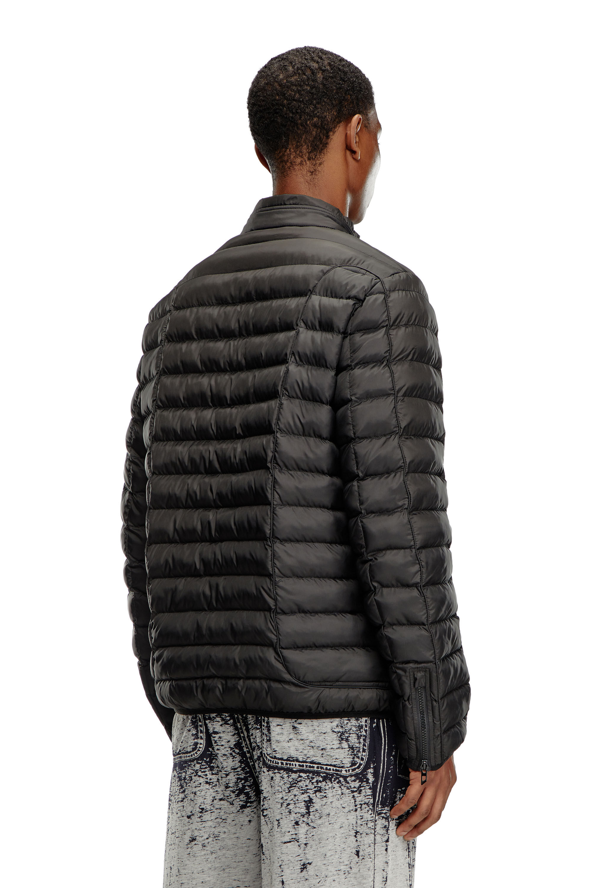 Men's Puffer jacket in light nylon | Black | Diesel
