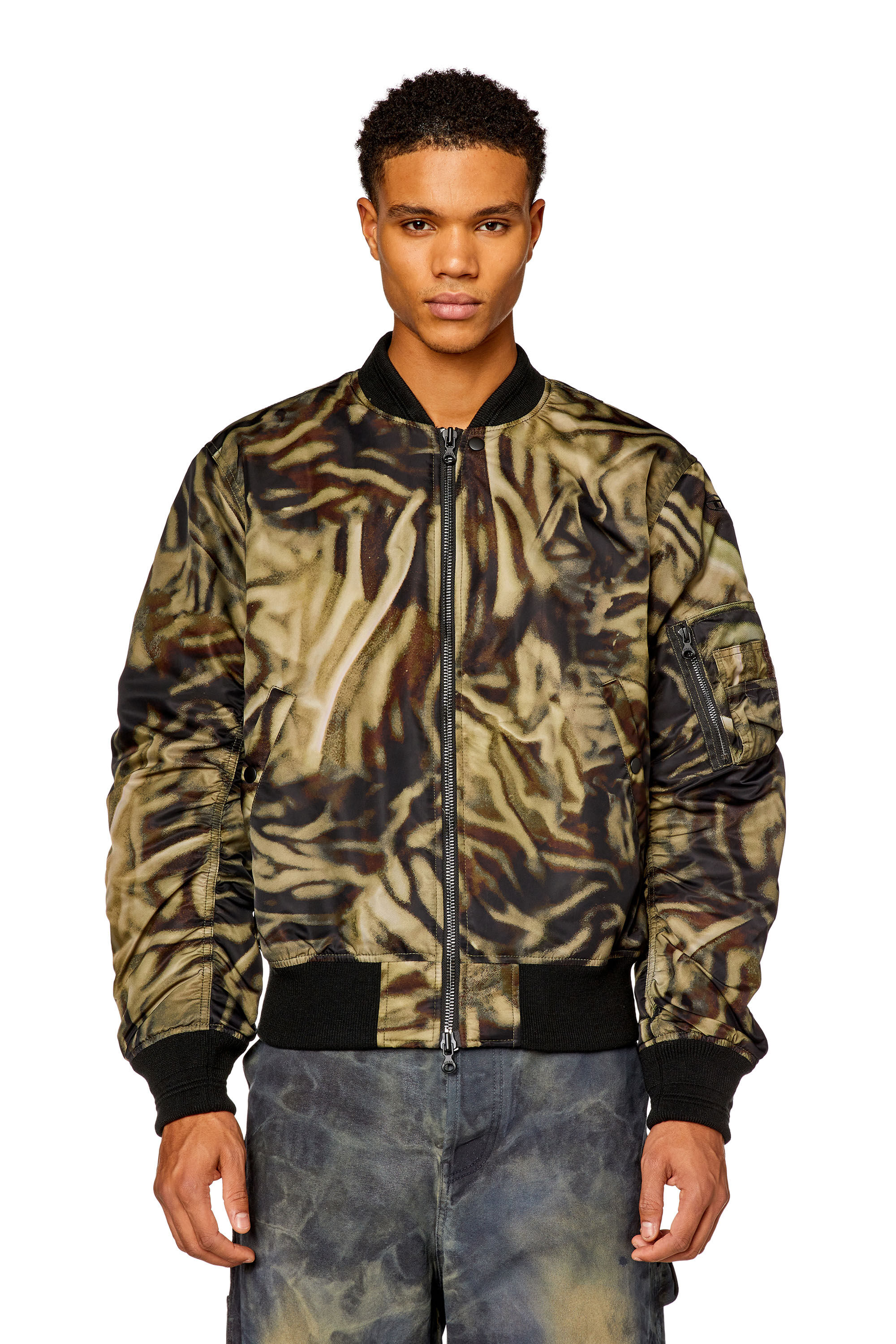 Tiger print on sale bomber jacket