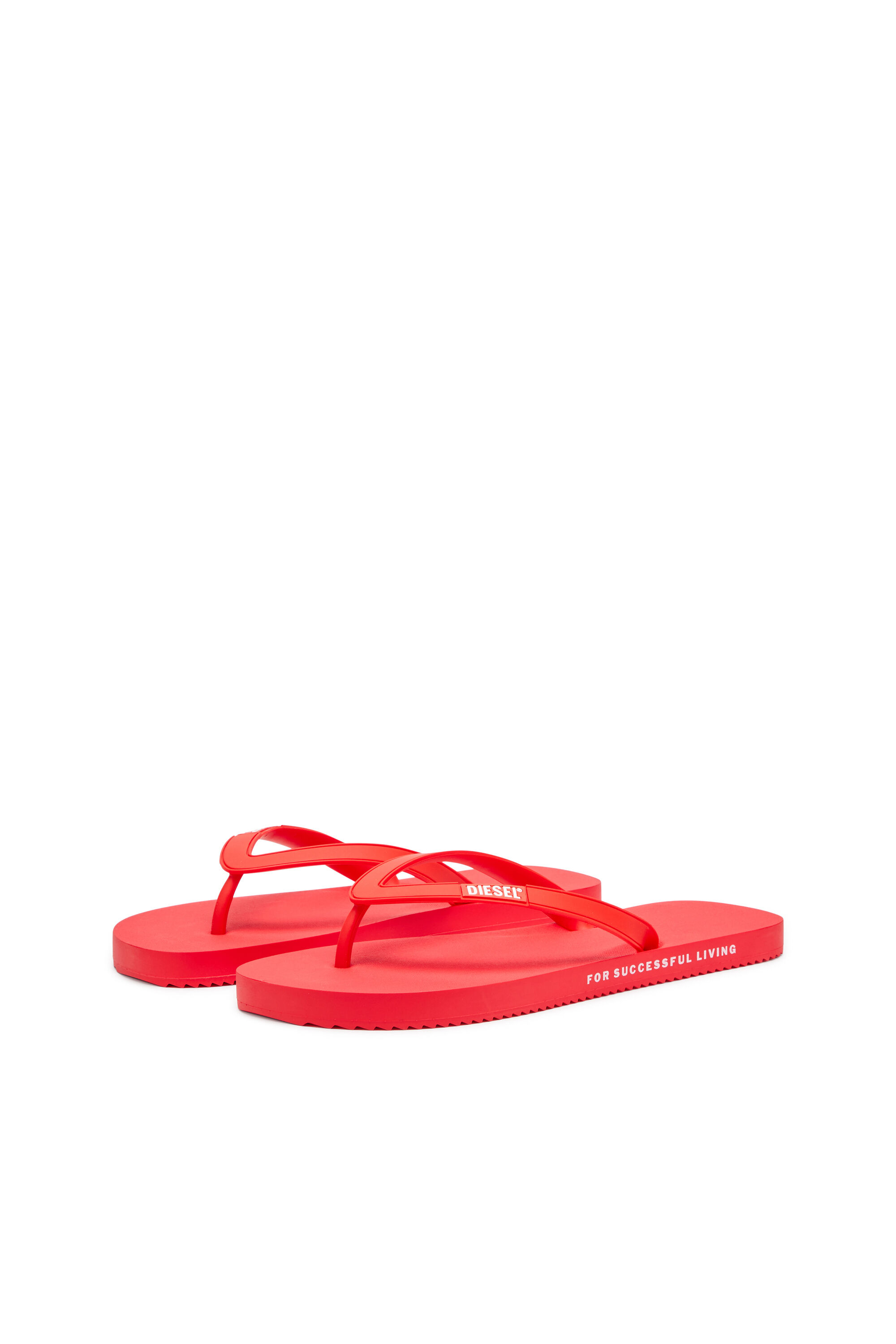 Men s Rubber flip flops Red Diesel