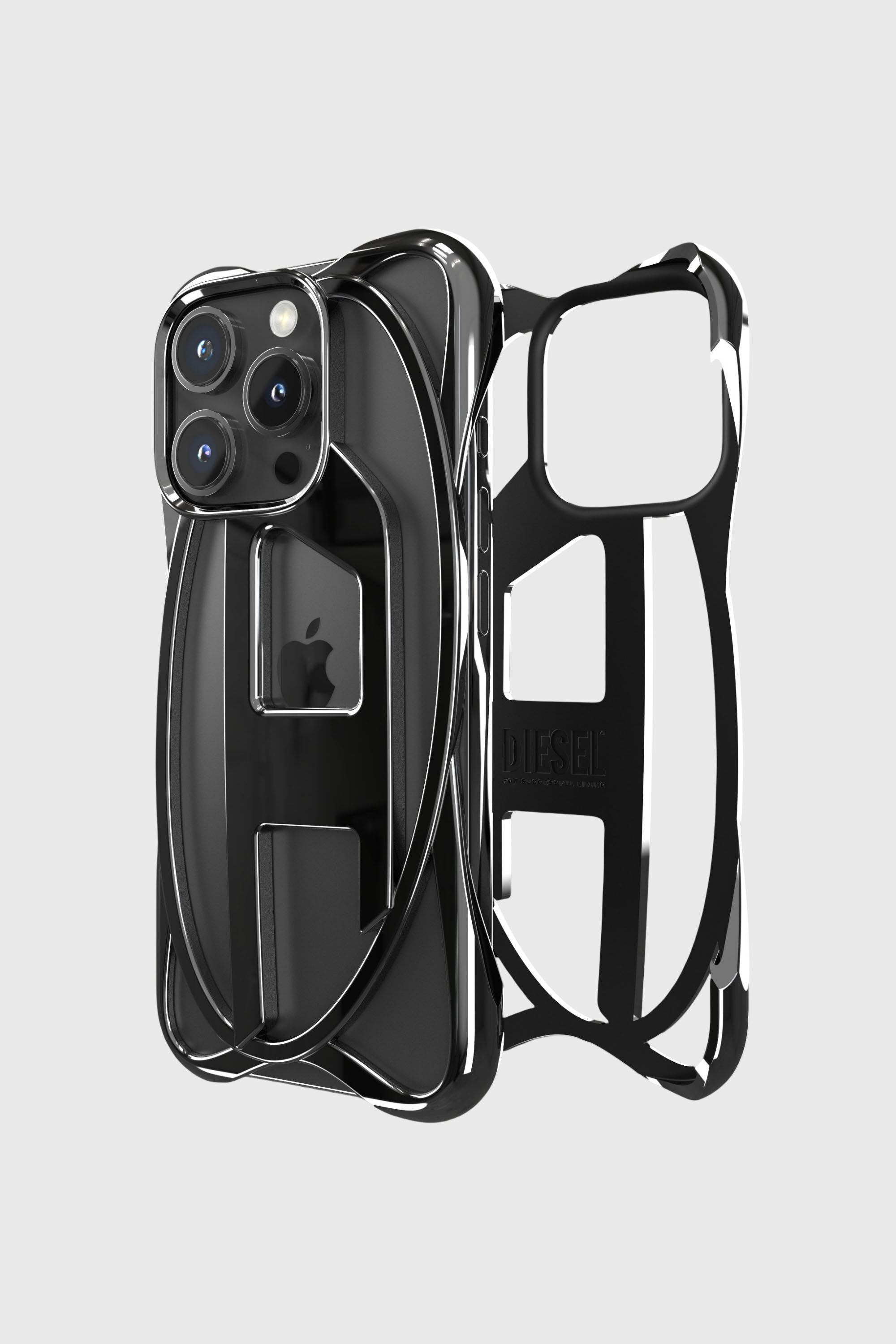 Women's Caged D Case iPhone 16 Pro | Black | Diesel {{Country}}
