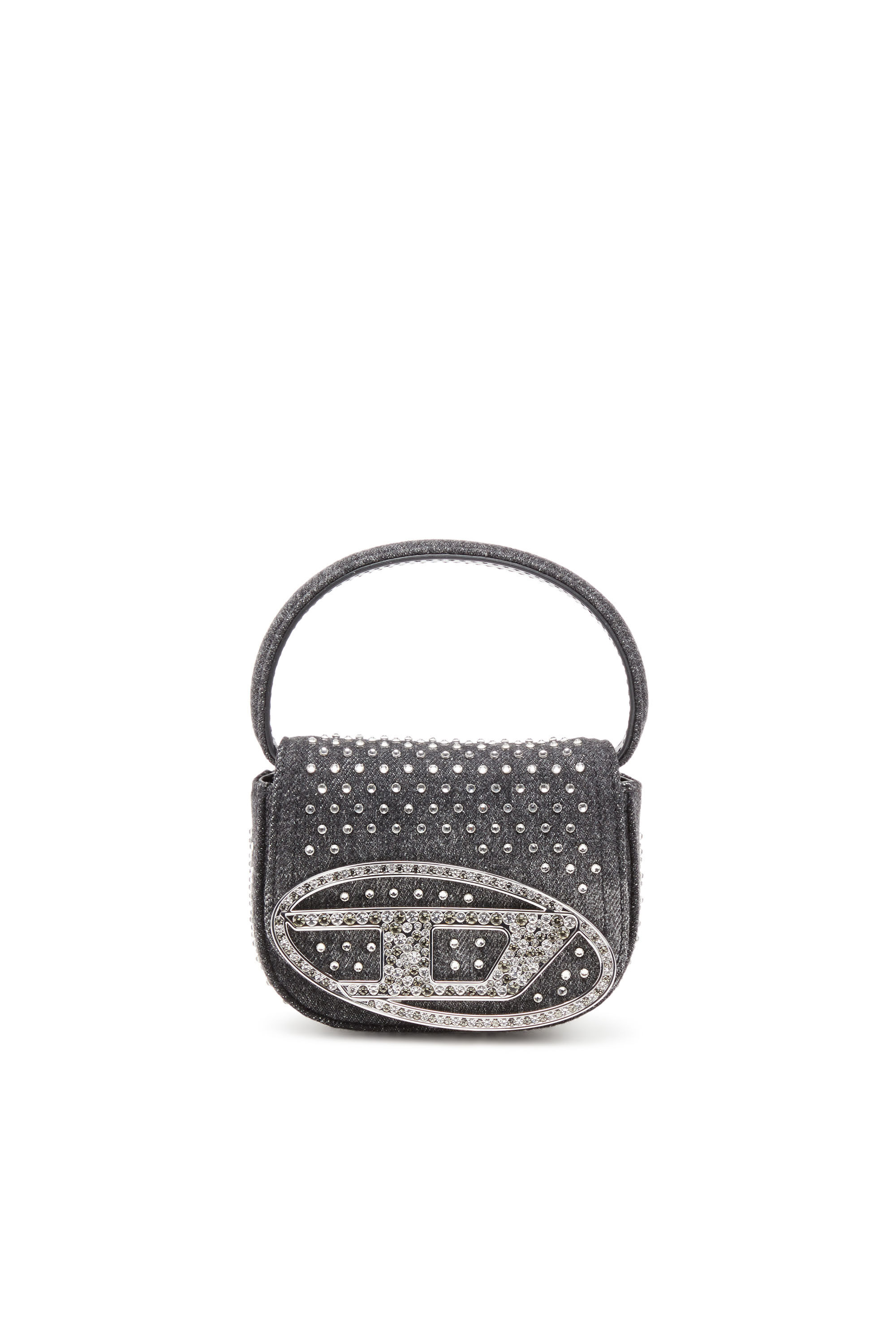 Women's 1DR Xs-Iconic mini bag in denim and crystals | Black | Diesel