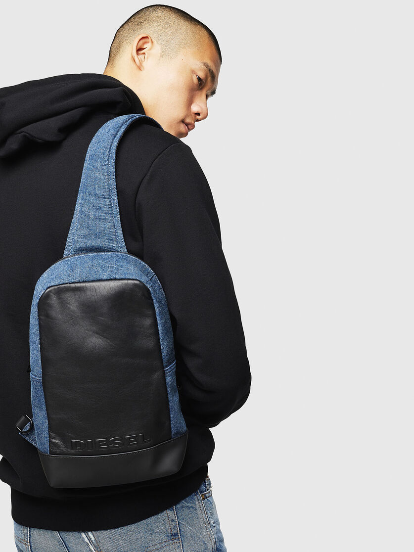 f suse mono men backpack in denim and