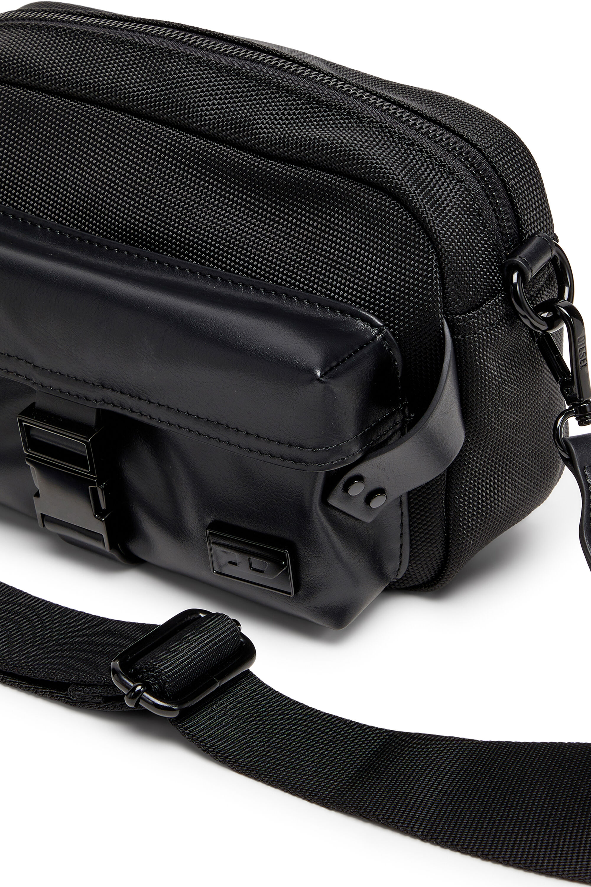 Diesel - MULTI-PKTS CAMERA BAG X, Unisex's Multi-Pkts - Crossbody bag in nylon with flap pocket in Black - 5