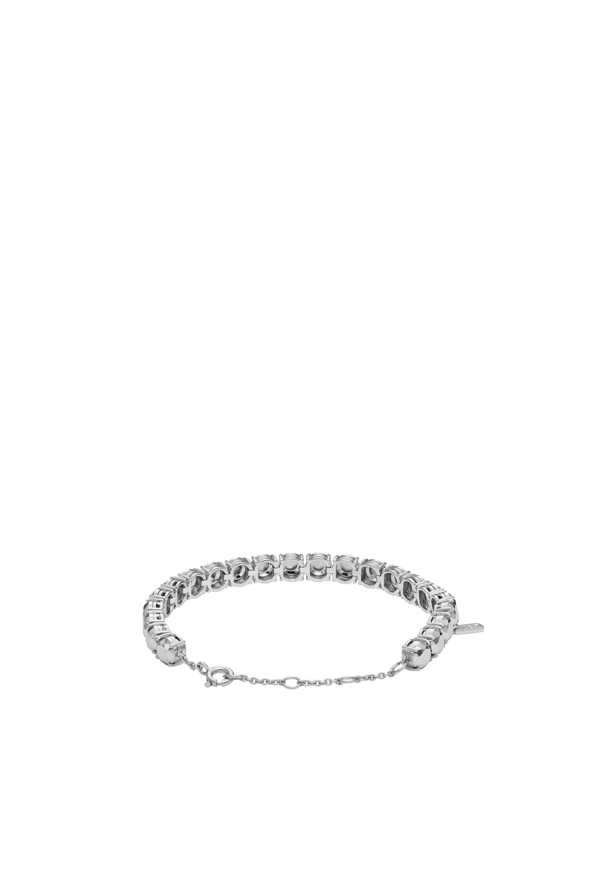 Women s Sterling Silver Diamond Cut Bracelet Silver Diesel