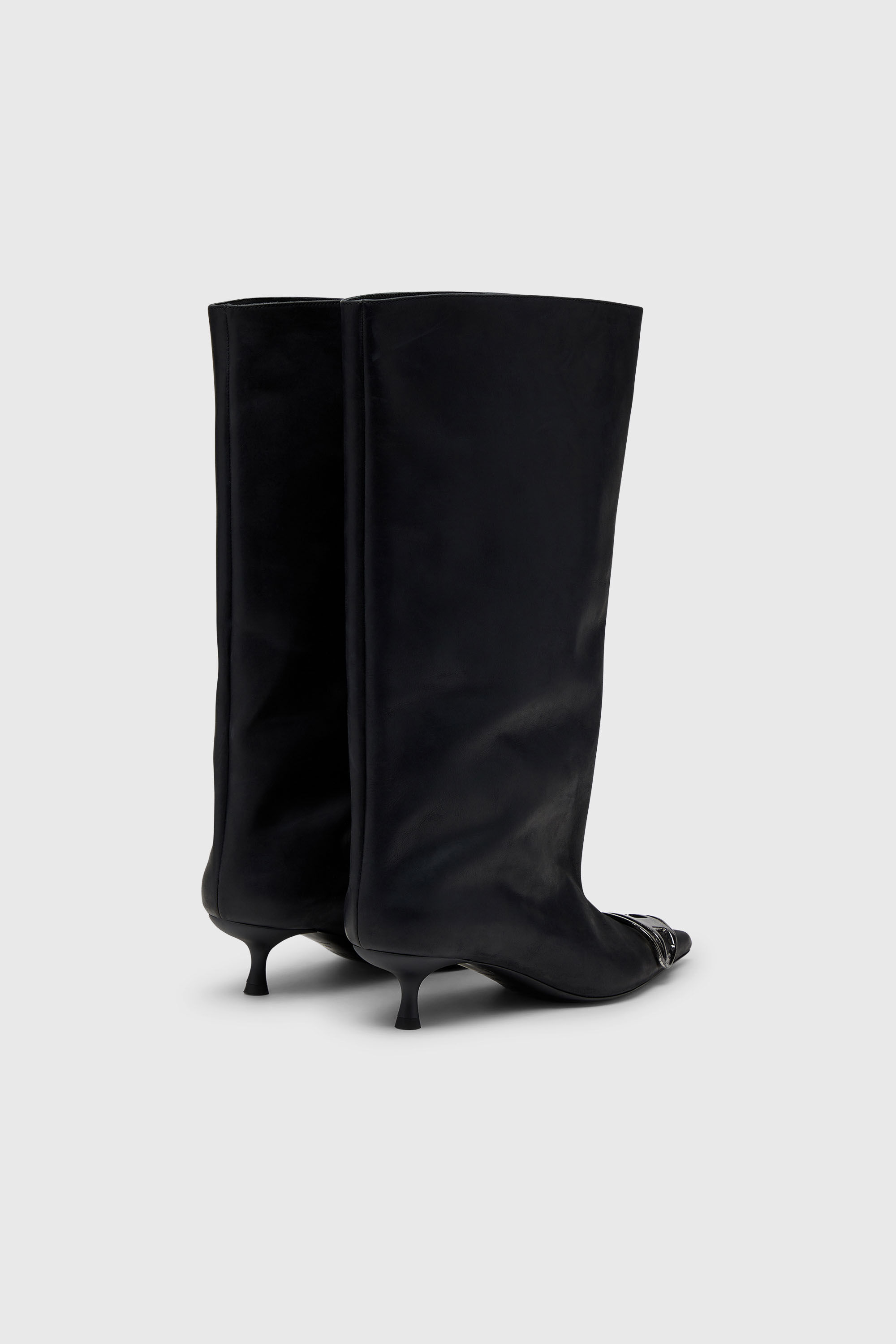 Women's D-Venus-Knee-high boots in oiled leather | Black | Diesel
