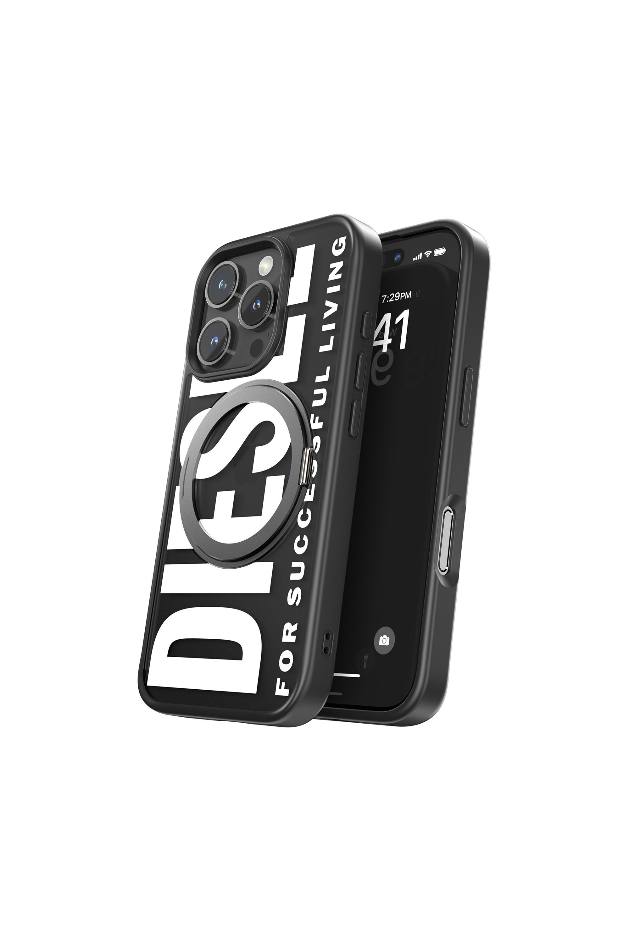 Women's Ringstand-Magsafe Case for iP 16 Pro | Black | Diesel